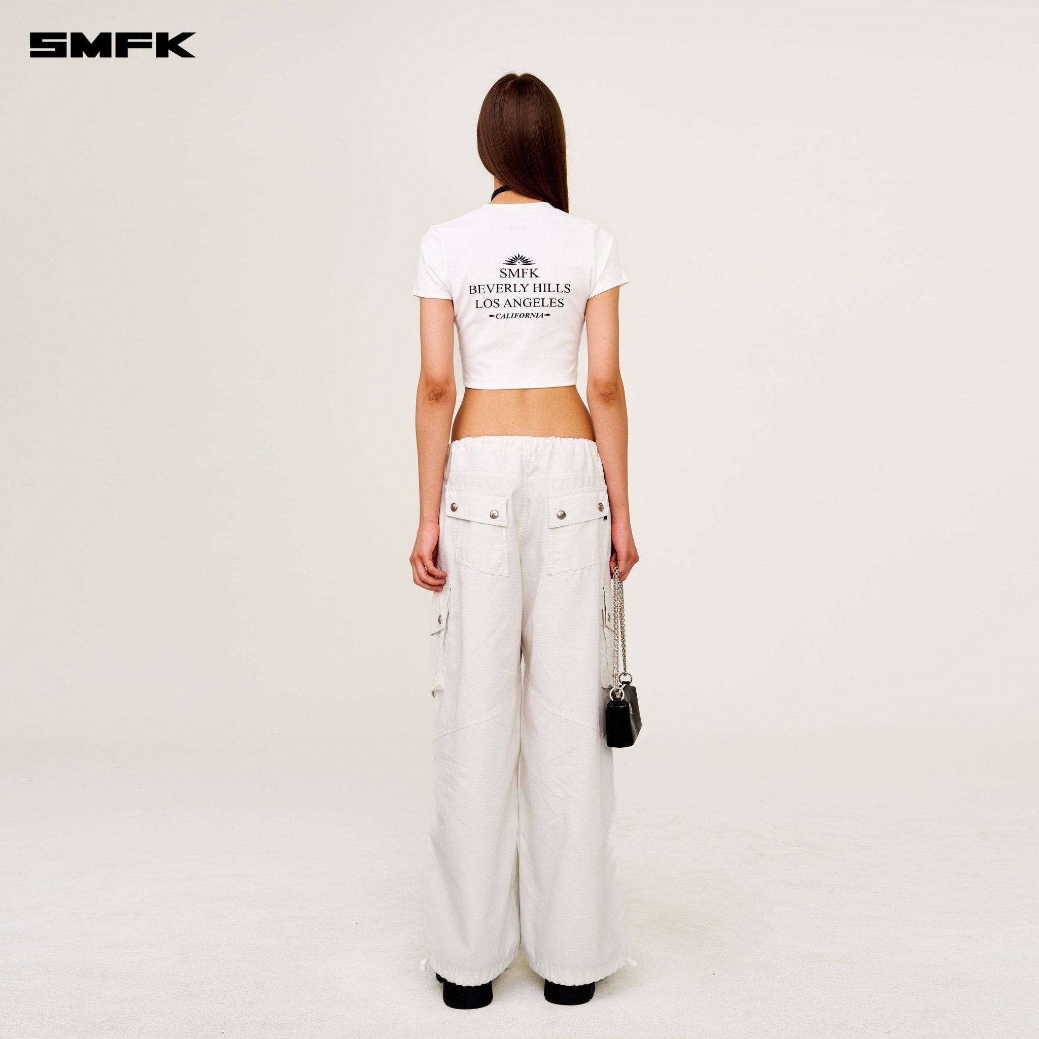 SMFK Compass Beverly Movie Subtitles Crop Tee In White | MADAX