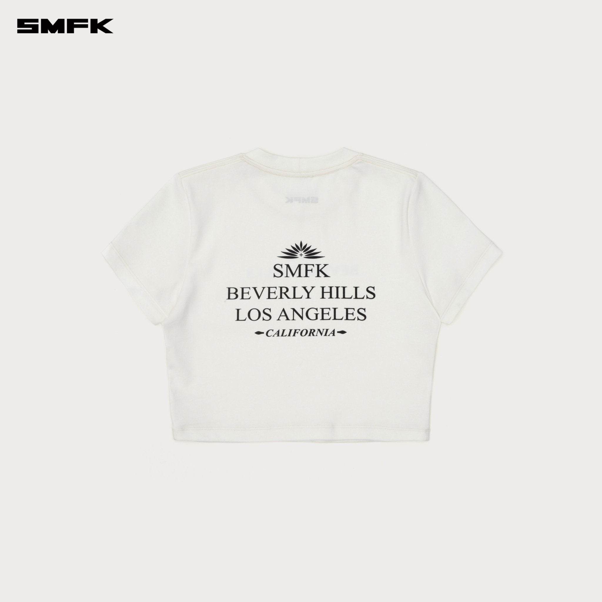 SMFK Compass Beverly Movie Subtitles Crop Tee In White | MADAX