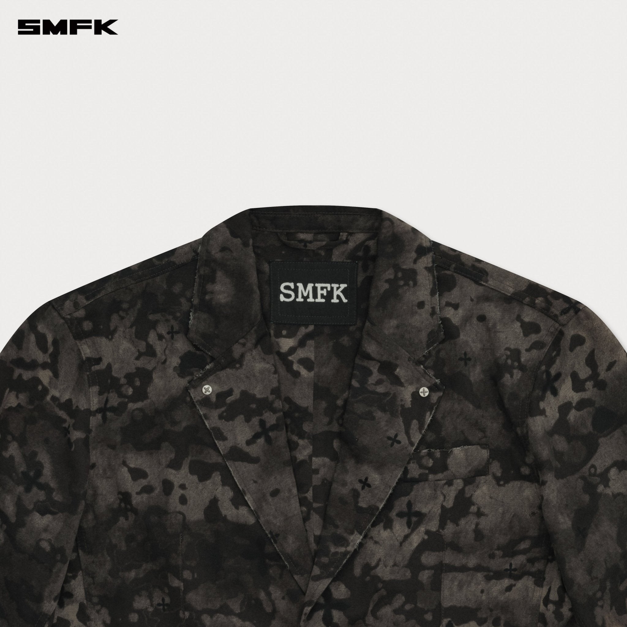 SMFK Compass Black Camouflage Oversize Suit In Black | MADAX