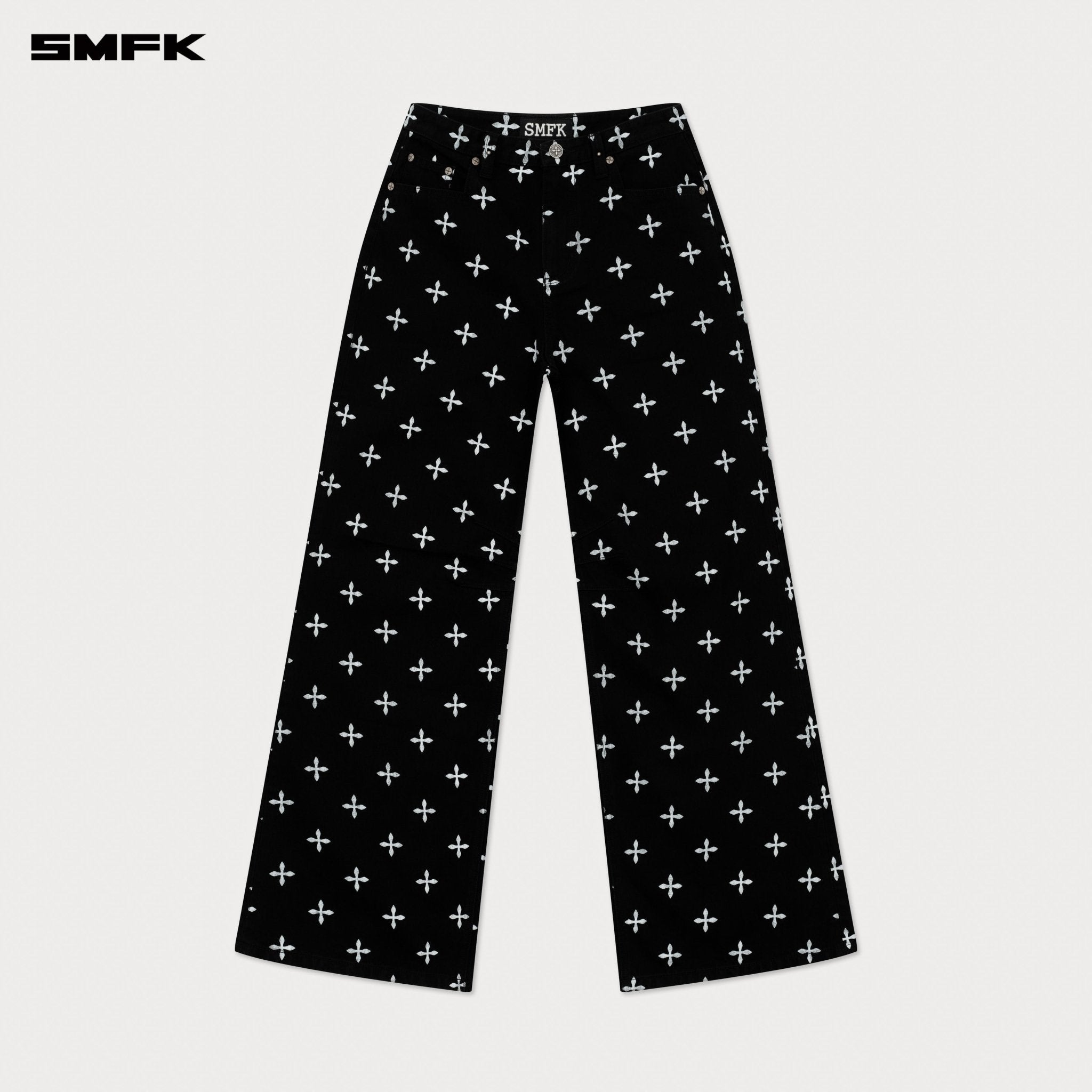 SMFK Compass Black Garden Classic Wide - Leg Jeans In Black | MADAX