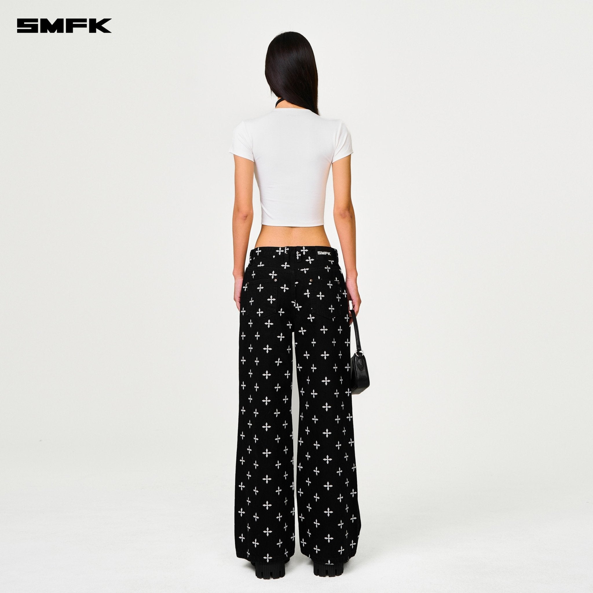 SMFK Compass Black Garden Classic Wide - Leg Jeans In Black | MADAX