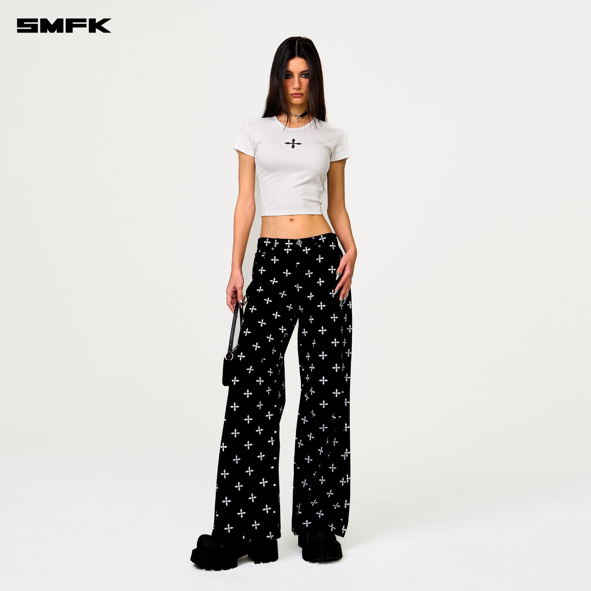 SMFK Compass Black Garden Classic Wide - Leg Jeans In Black | MADAX