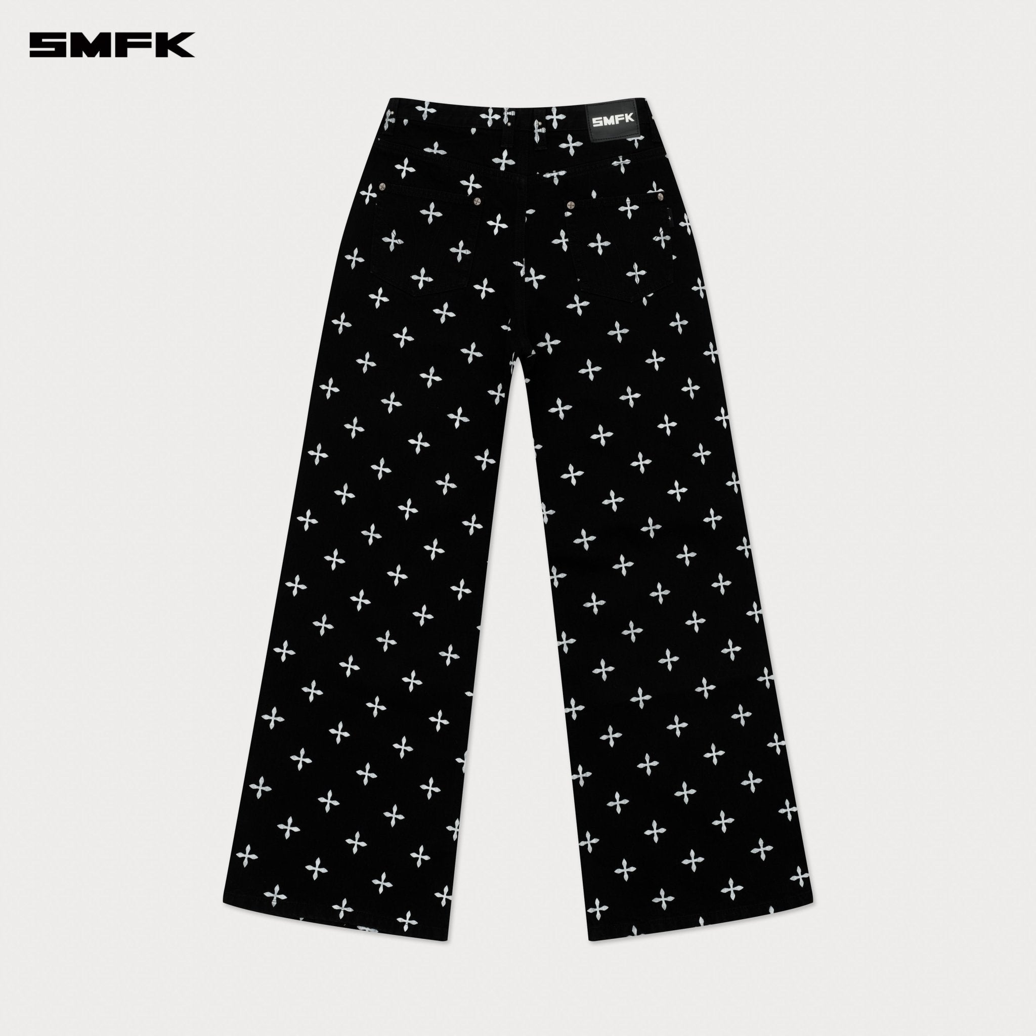 SMFK Compass Black Garden Classic Wide - Leg Jeans In Black | MADAX