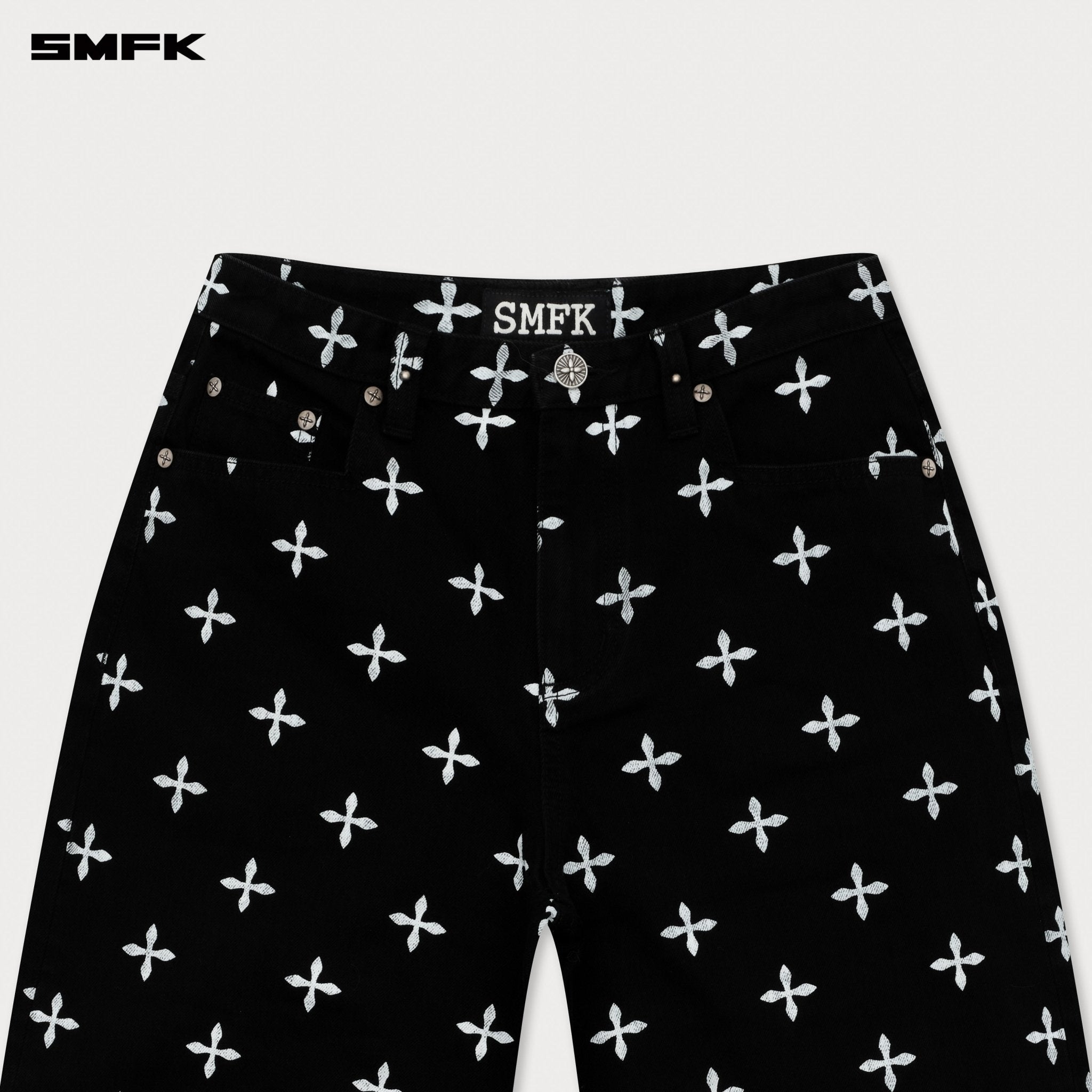 SMFK Compass Black Garden Classic Wide - Leg Jeans In Black | MADAX