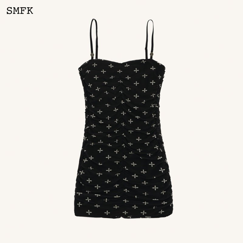 SMFK Compass Black Garden Hurricane Suspender Dress | MADA IN CHINA