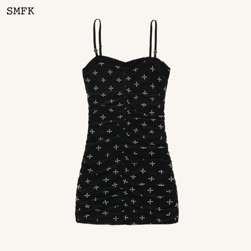 SMFK Compass Black Garden Hurricane Suspender Dress | MADA IN CHINA