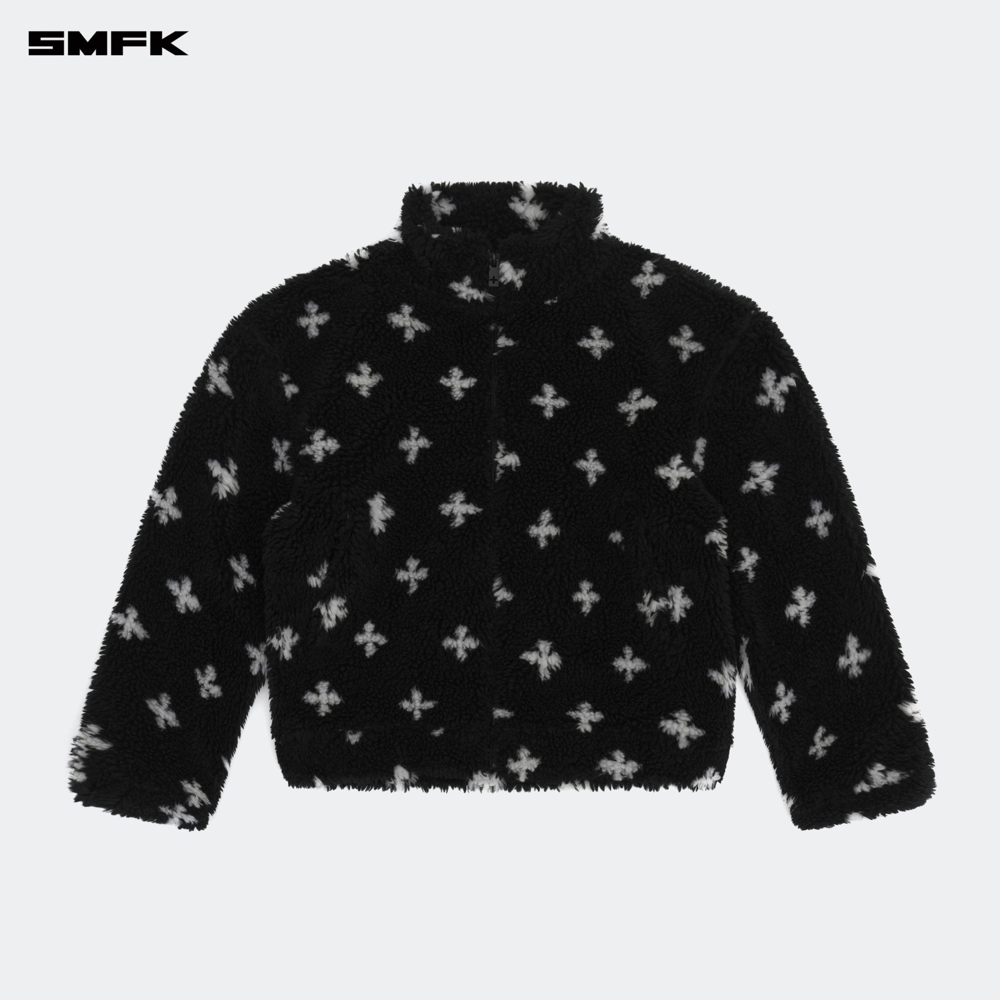 SMFK Compass Black Garden Outdoor Furry Jacket | MADAX