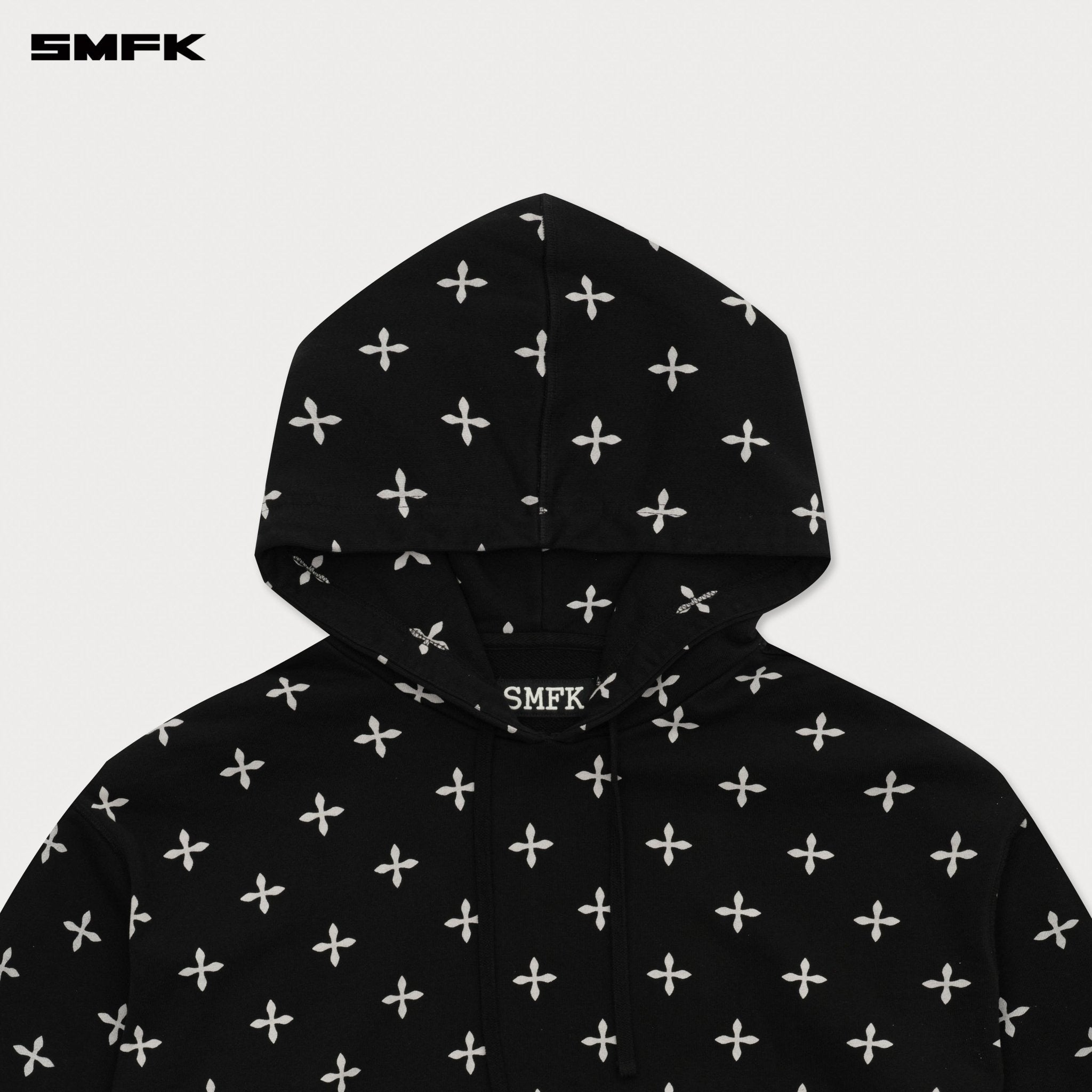 SMFK Compass Black Garden Oversize Hoodie In Black | MADAX