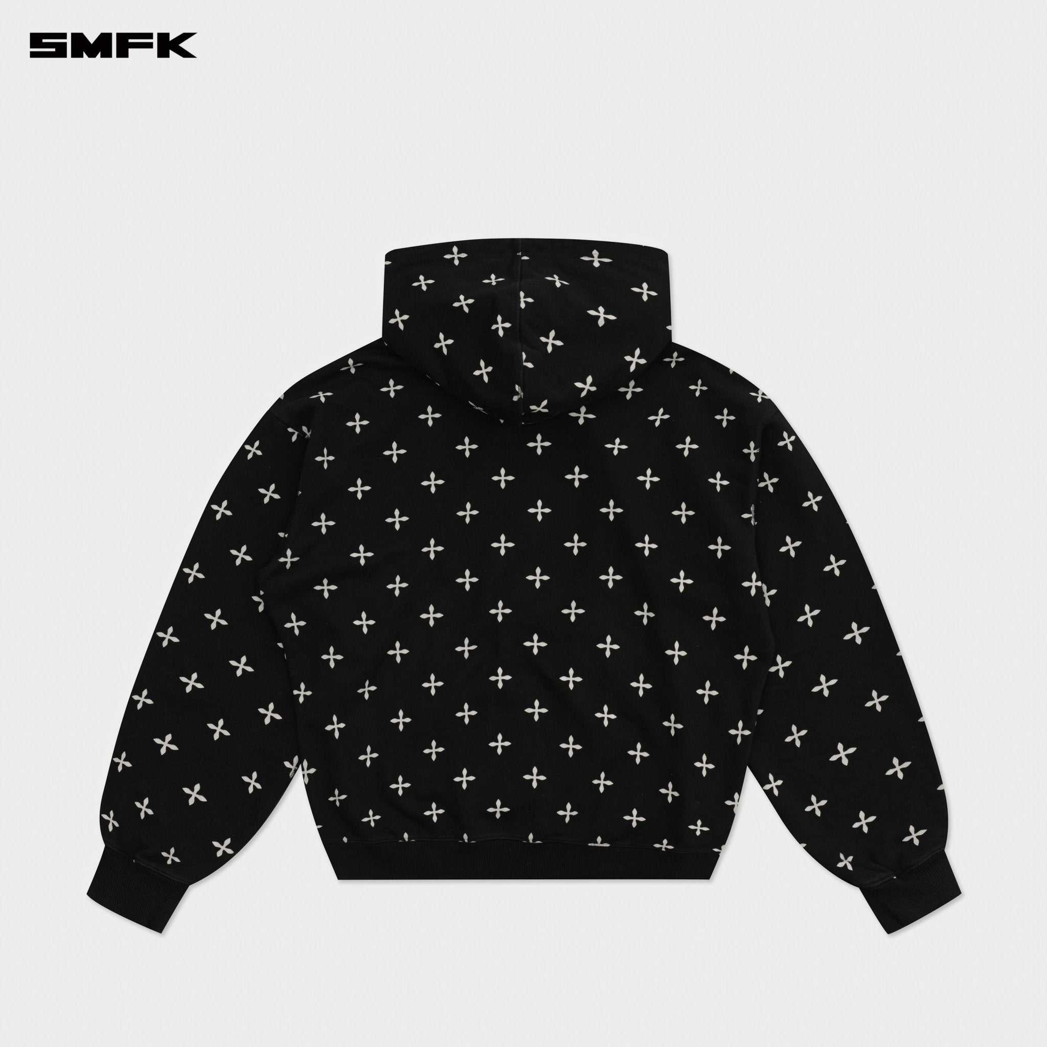 SMFK Compass Black Garden Oversize Hoodie In Black | MADAX