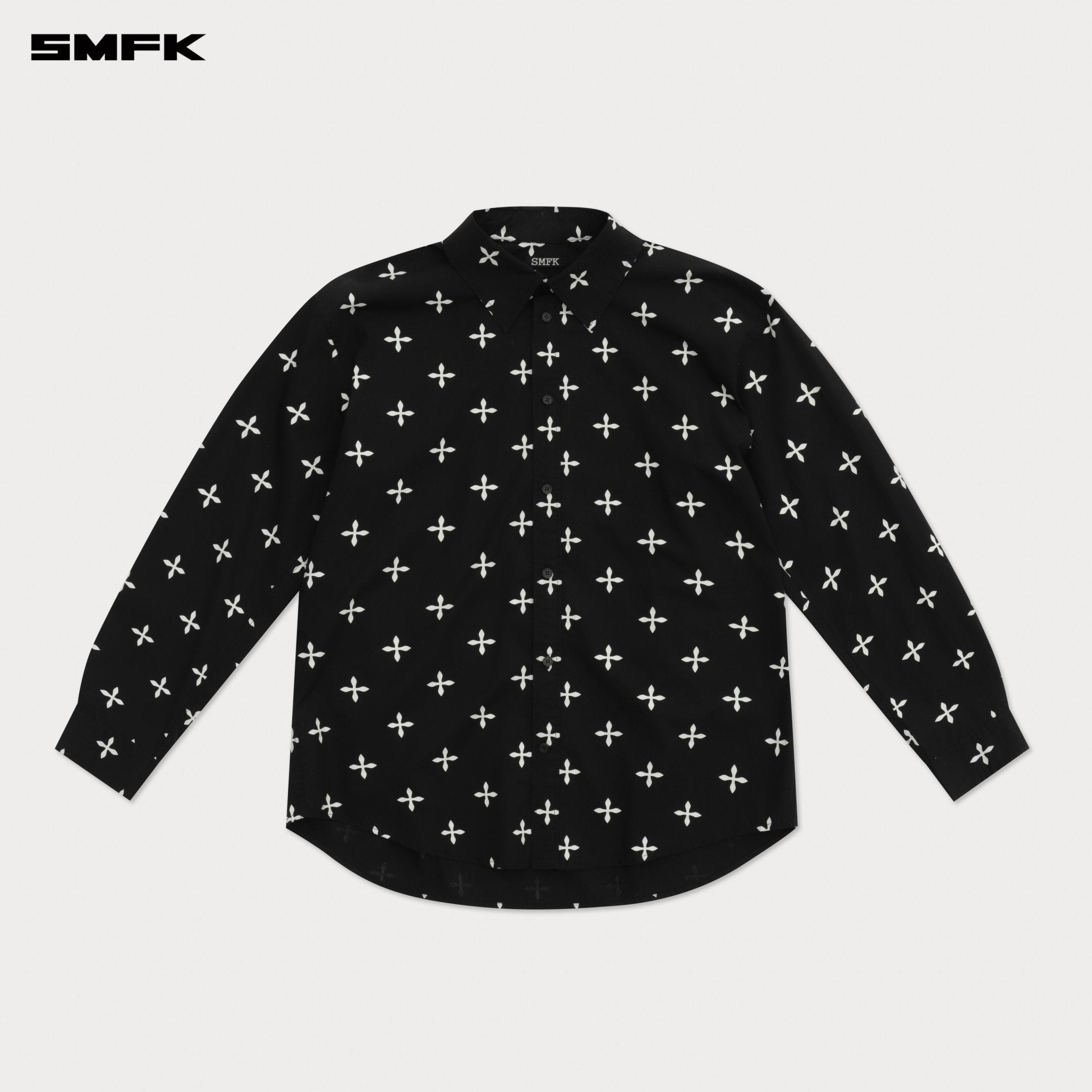SMFK Compass Black Garden Oversize Shirt In Black | MADAX
