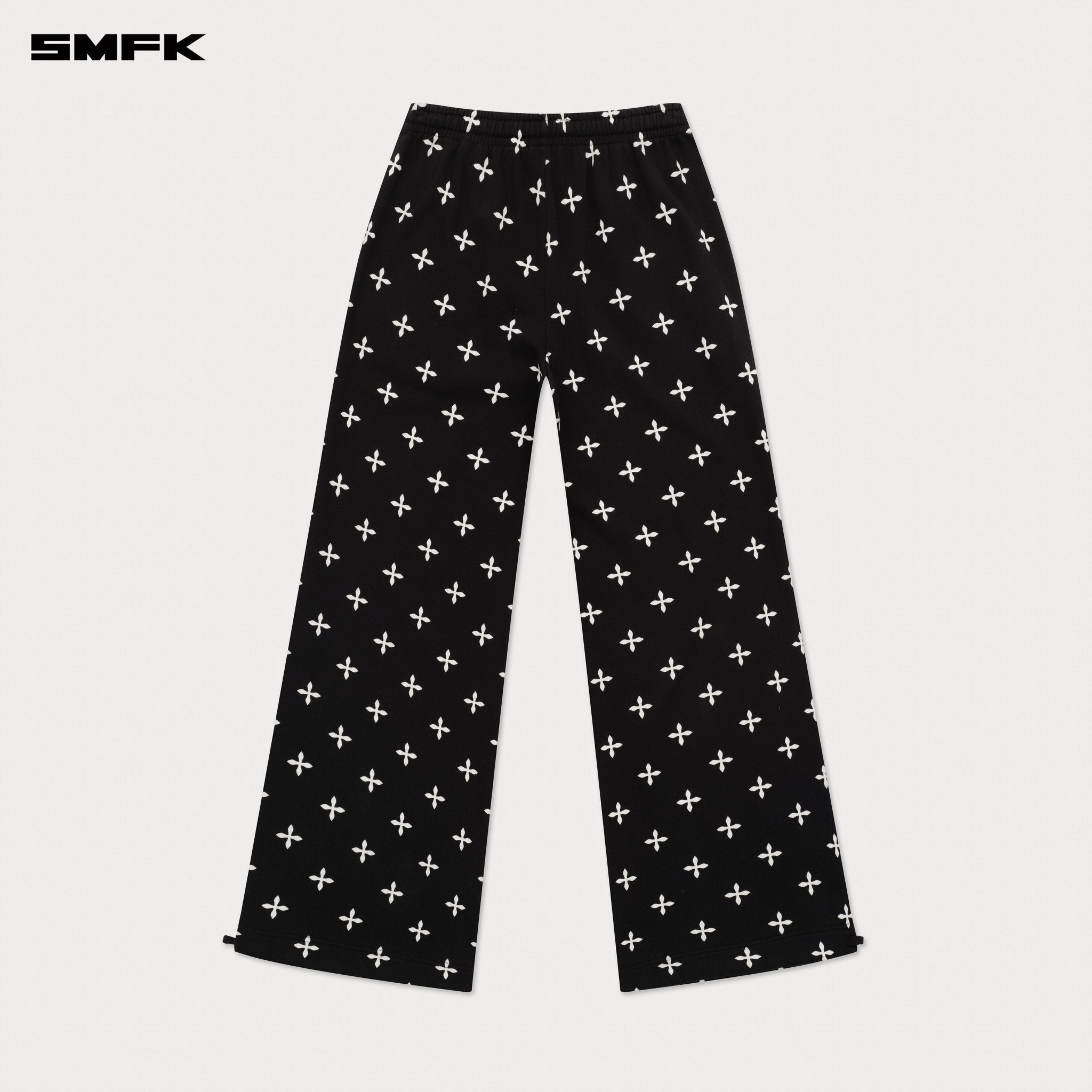 SMFK Compass Black Garden Wide - Leg Track Pants In Black | MADAX