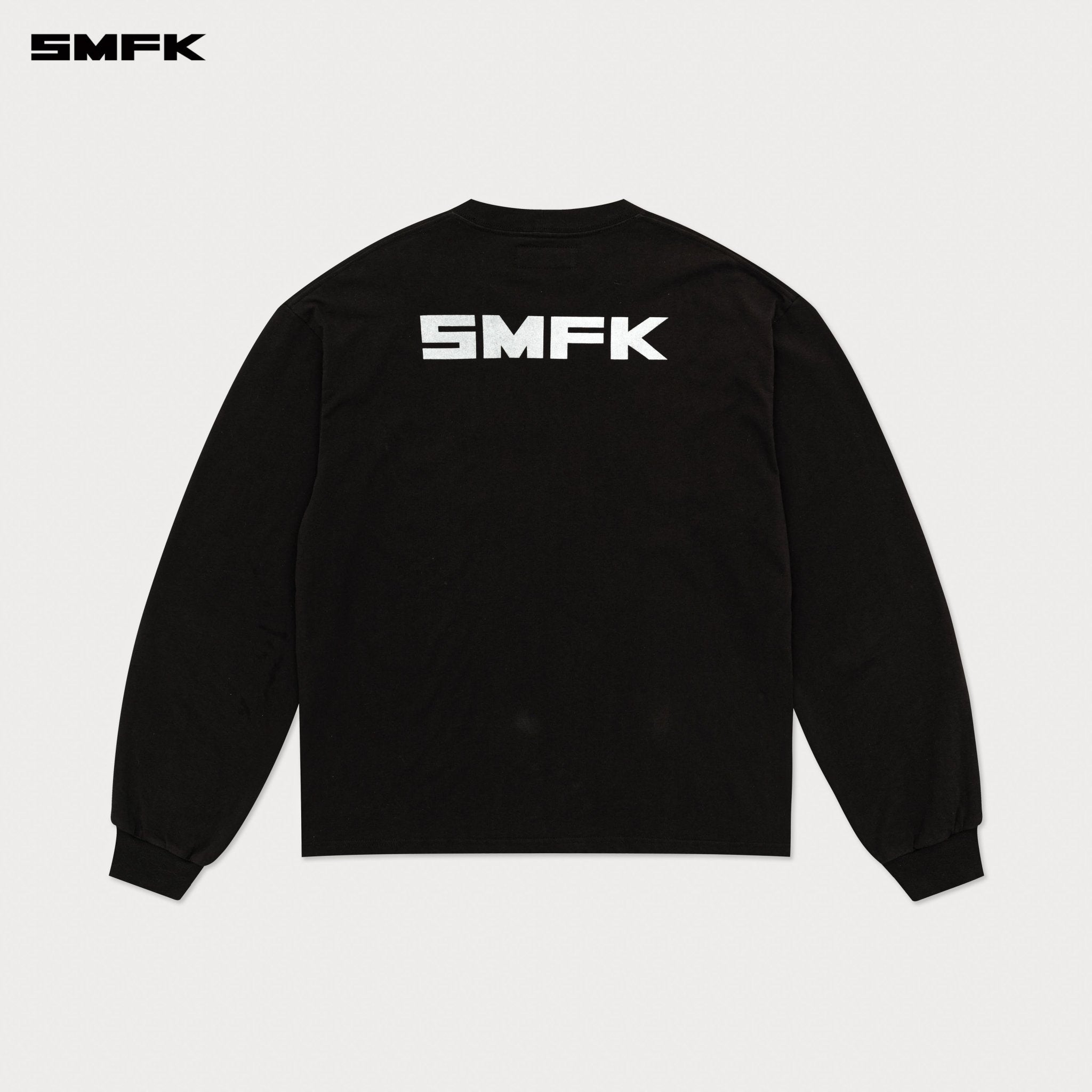 SMFK Compass Black Magnolia Oversize Sweatshirt In Black | MADAX