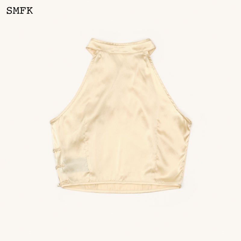 SMFK Compass Chinese Classical Side-Breasted Silk Vest | MADA IN CHINA