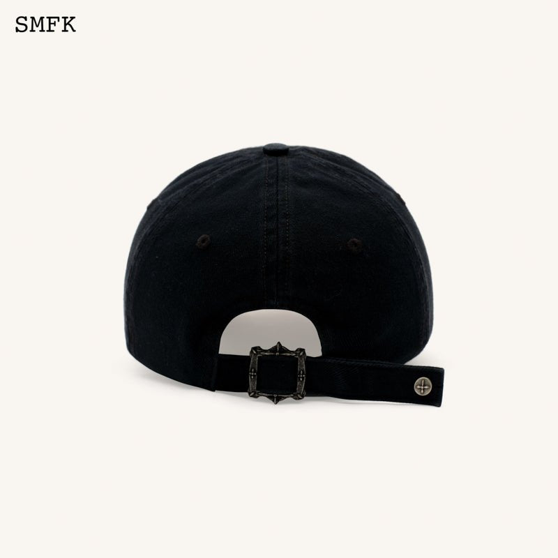 SMFK Compass Classic Cross Chain Baseball Cap In Black | MADA IN CHINA