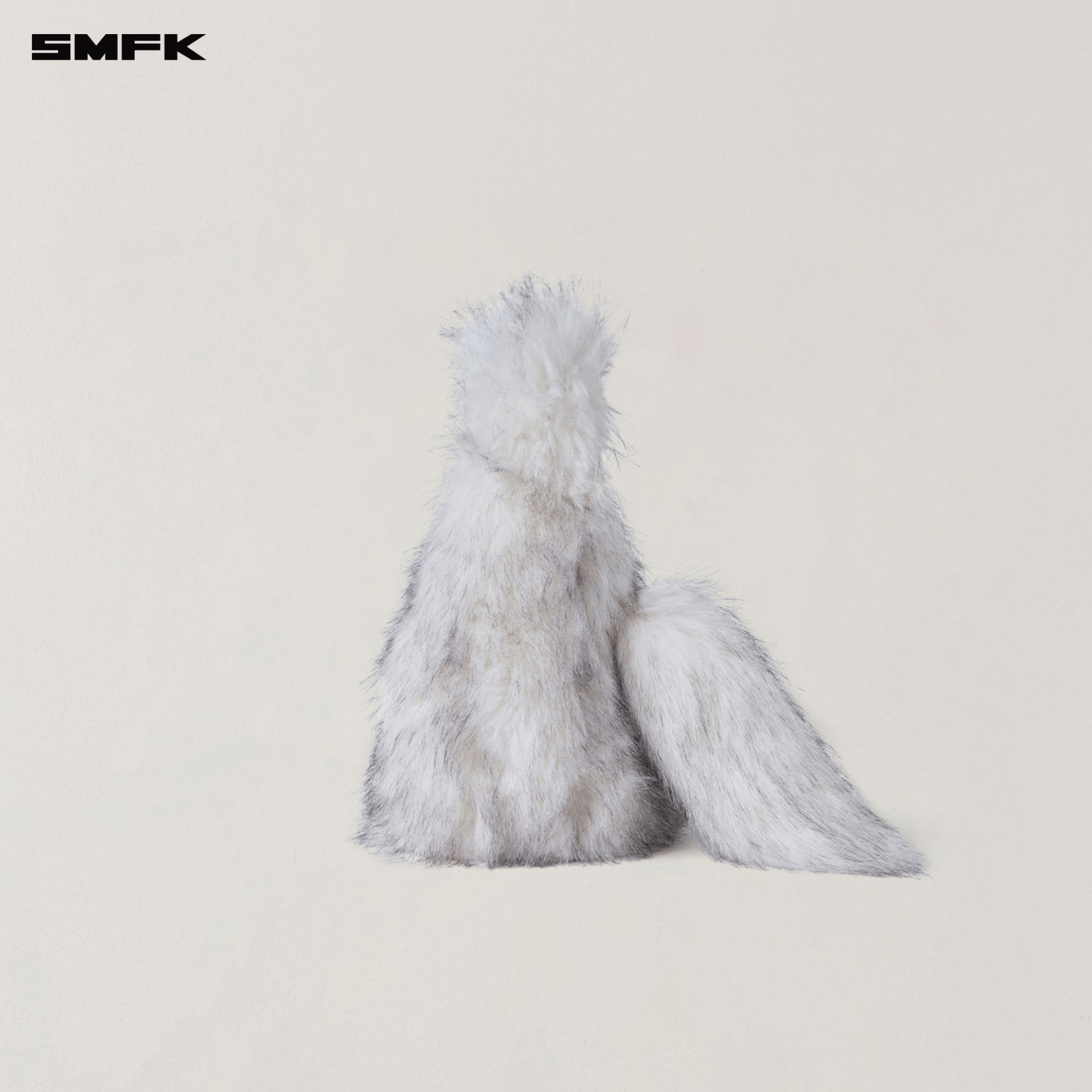 SMFK COMPASS COBBLE FURRY BAG/SMALL ARCTIC FOX WHITE | MADAX
