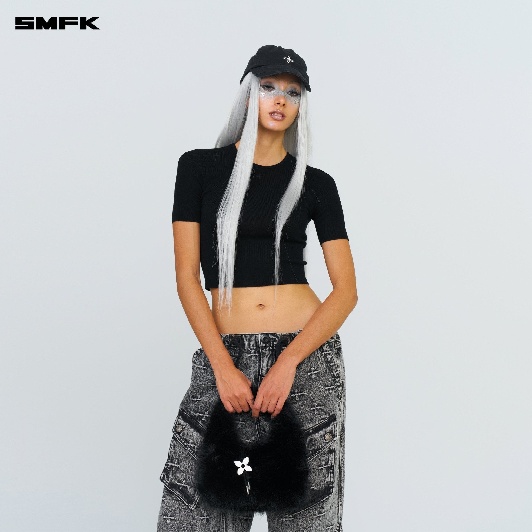 SMFK Compass Cobble Small Bag In Black | MADAX