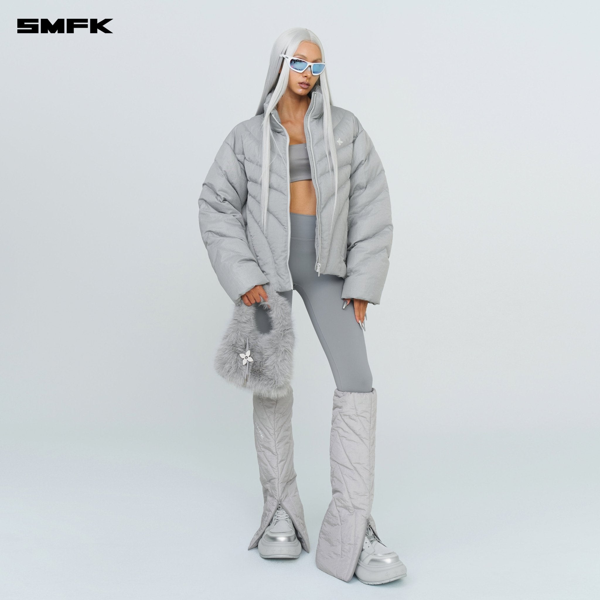 SMFK Compass Cobble Small Bag In Gray | MADAX