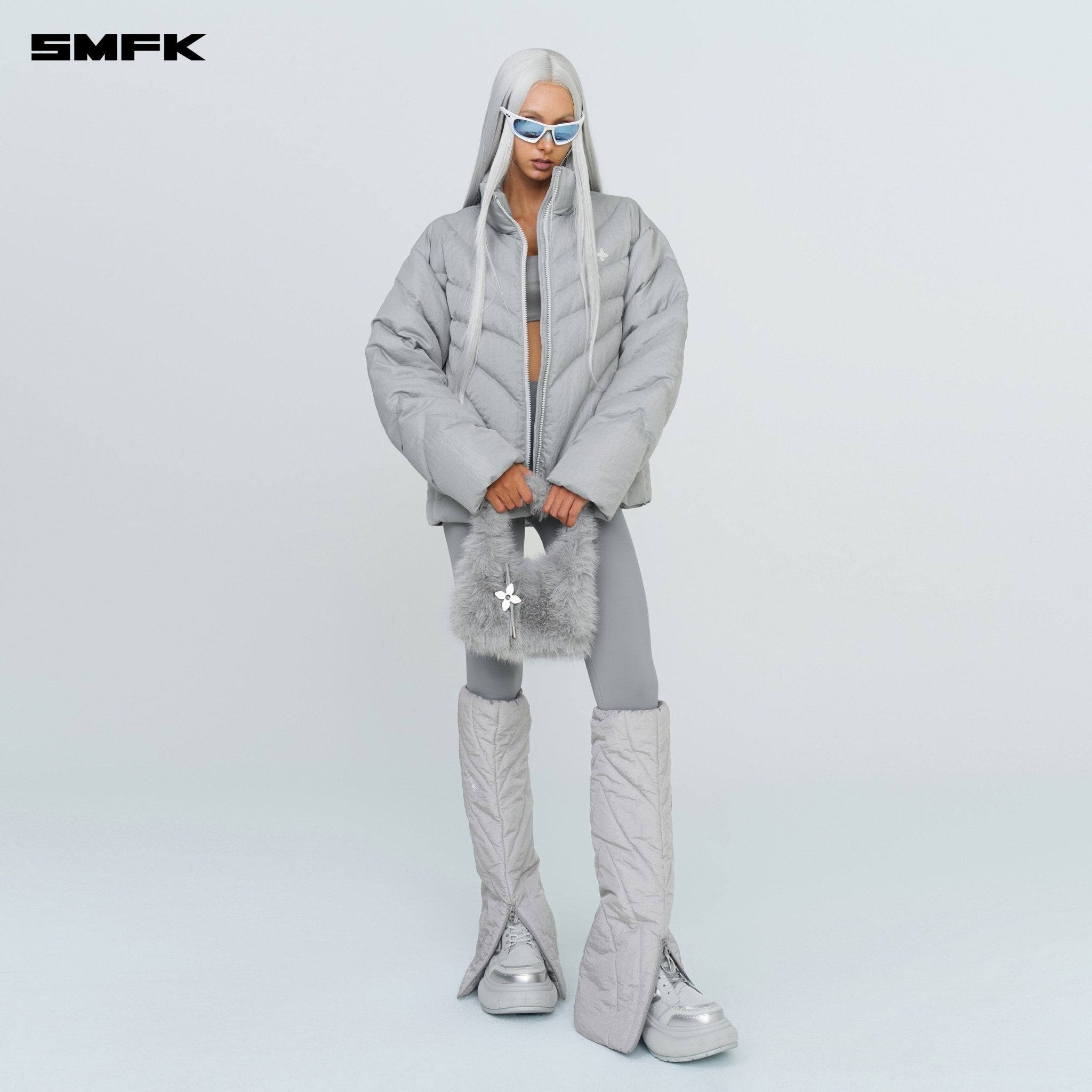 SMFK Compass Cobble Small Bag In Gray | MADAX