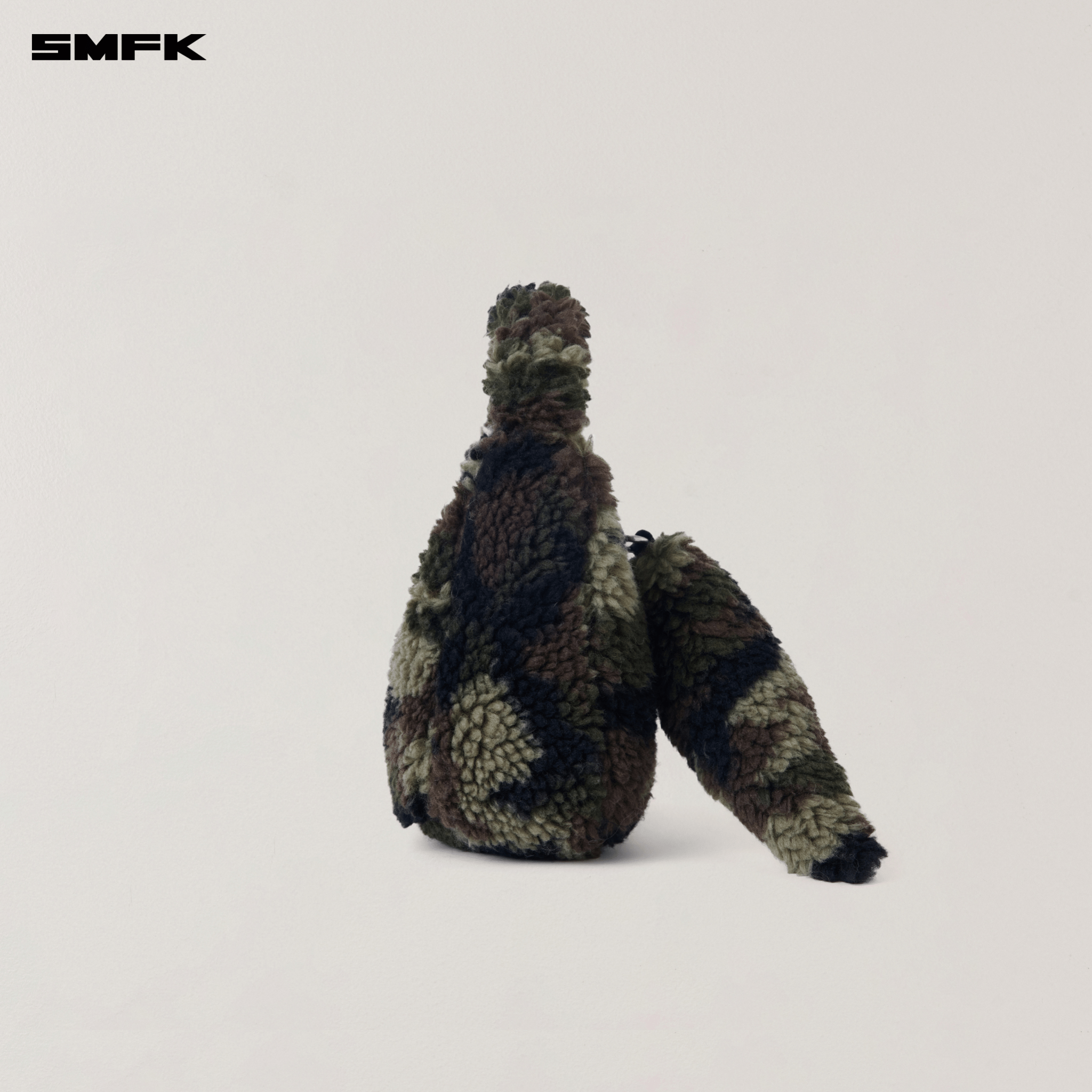 SMFK COMPASS COBBLE WOOL JACQUARD CAMO FURRY BAG/SMALL ARMY GREEN CAMOUFLAGE | MADAX