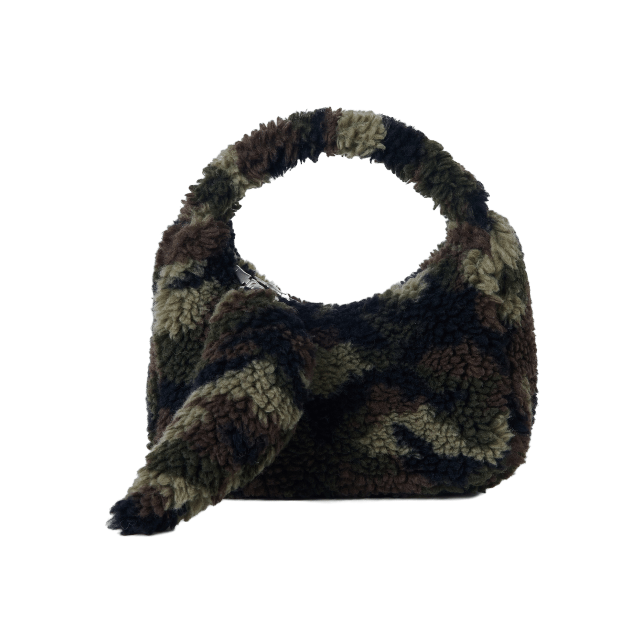 SMFK COMPASS COBBLE WOOL JACQUARD CAMO FURRY BAG/SMALL ARMY GREEN CAMOUFLAGE | MADAX