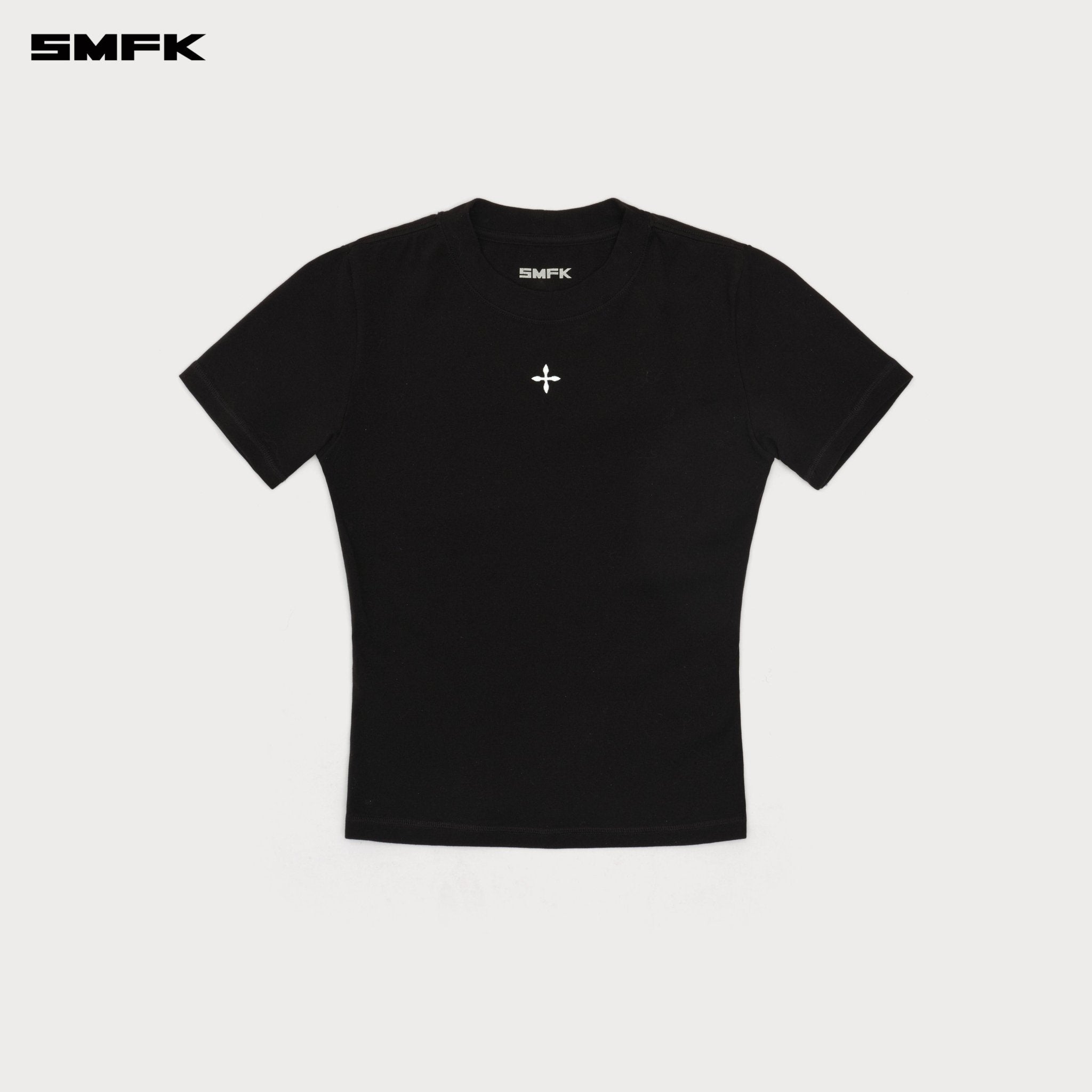 SMFK Compass Cross Badge Waist TEE In Black | MADAX