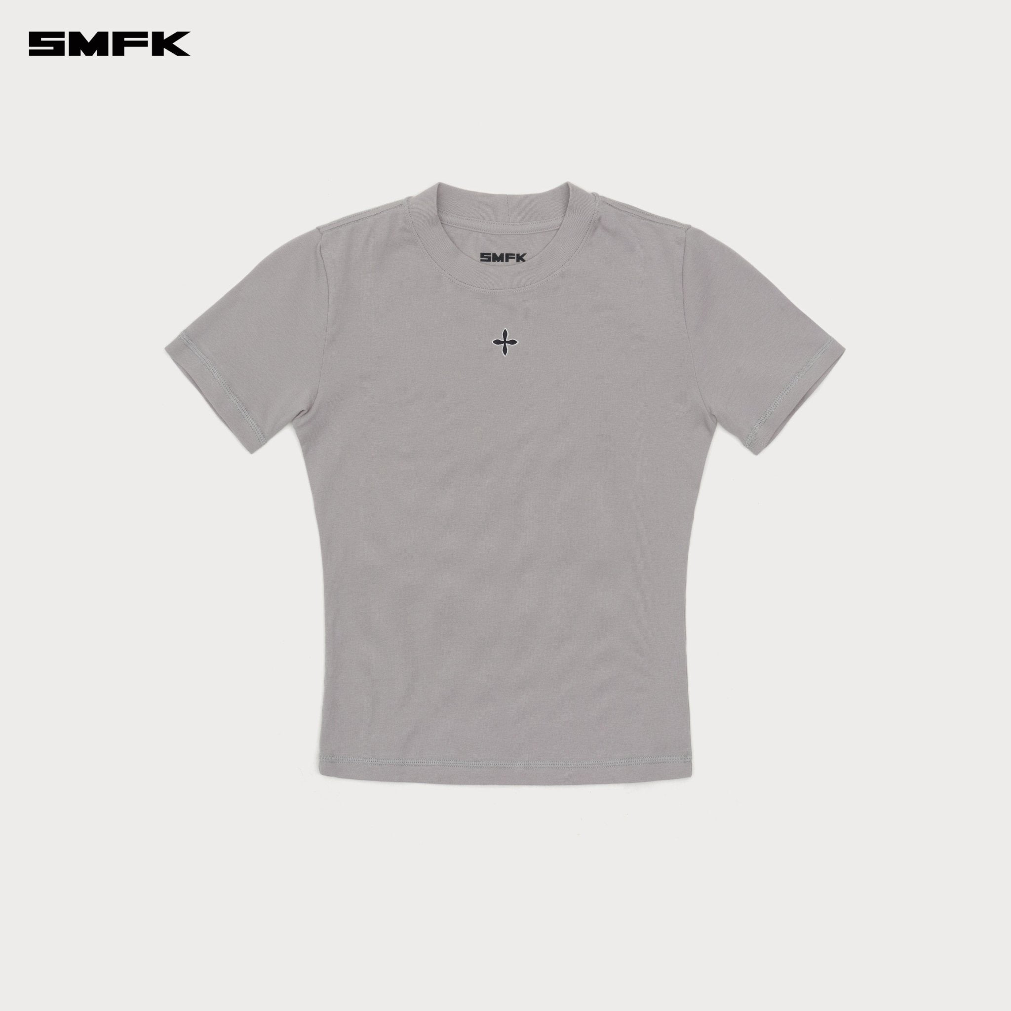 SMFK Compass Cross Badge Waist TEE In Gray | MADAX