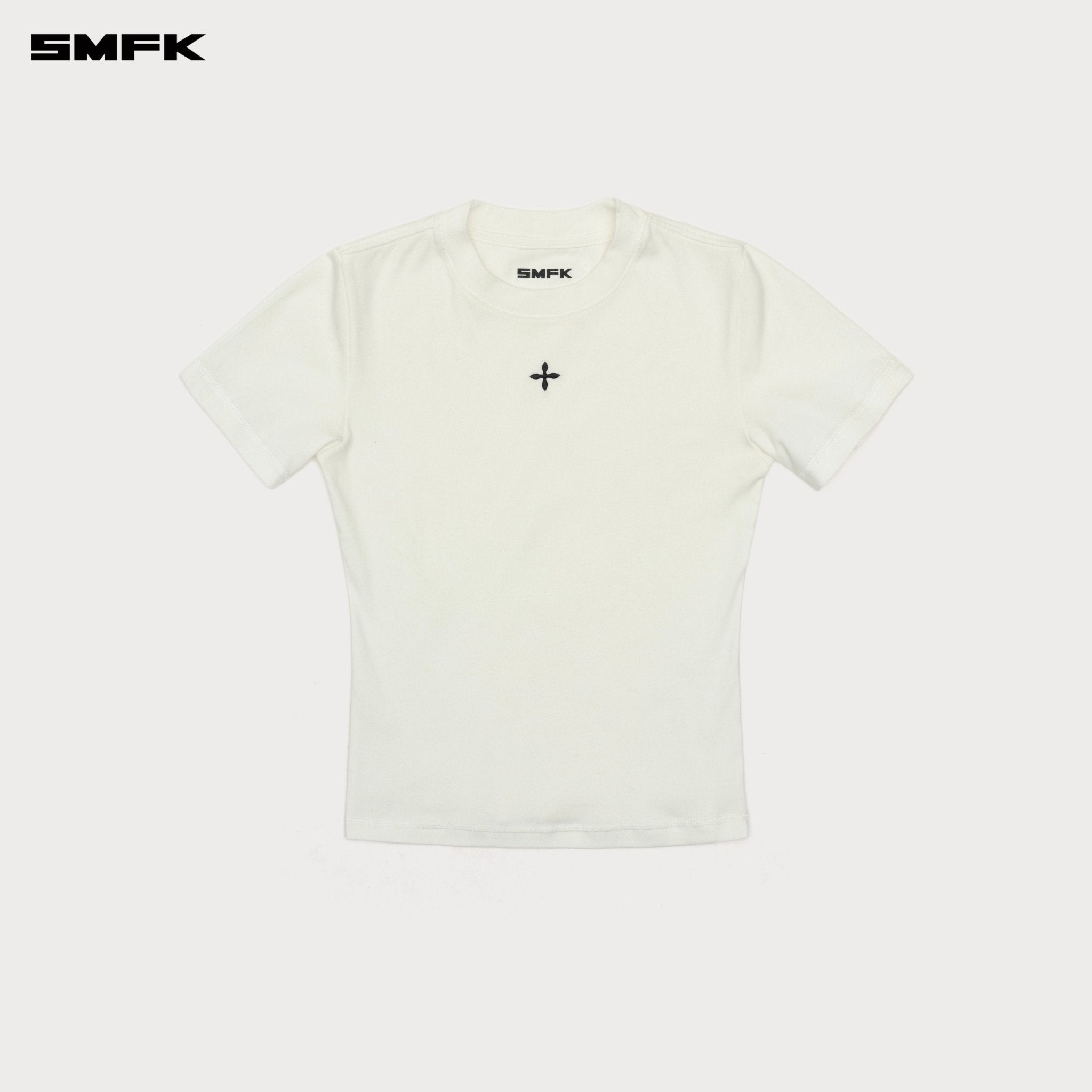 SMFK Compass Cross Badge Waist TEE In White | MADAX