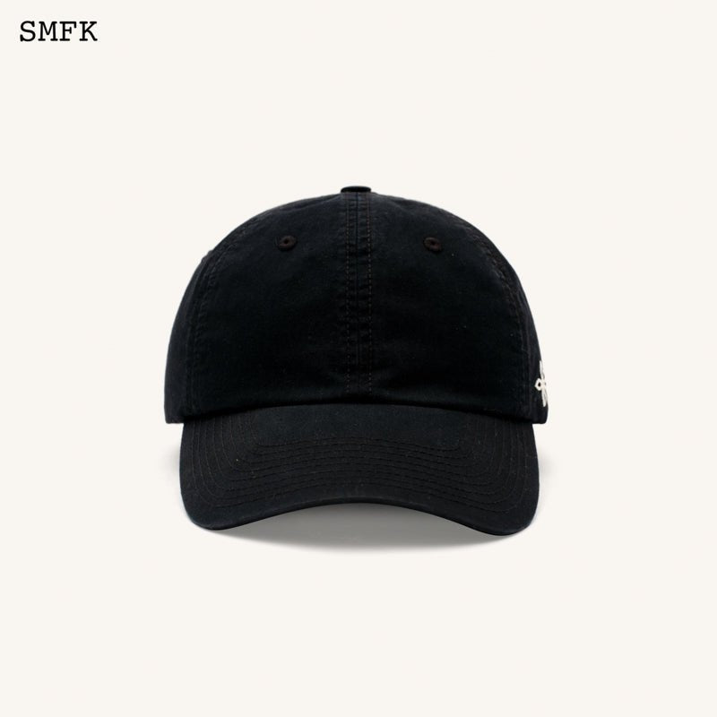 SMFK Compass Cross Chain Badge Baseball Cap In Black | MADA IN CHINA