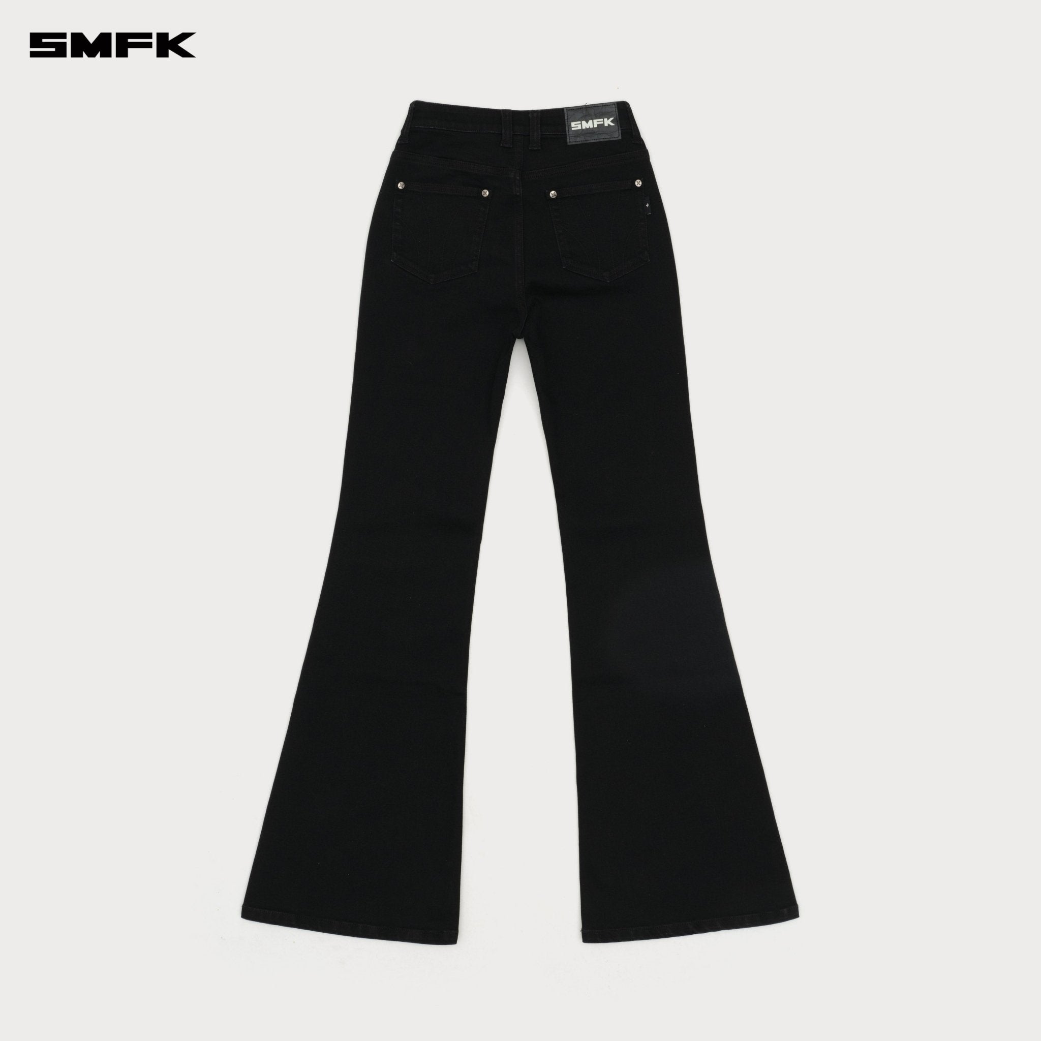 SMFK Compass Cross Classic Flared Jeans In Black | MADAX