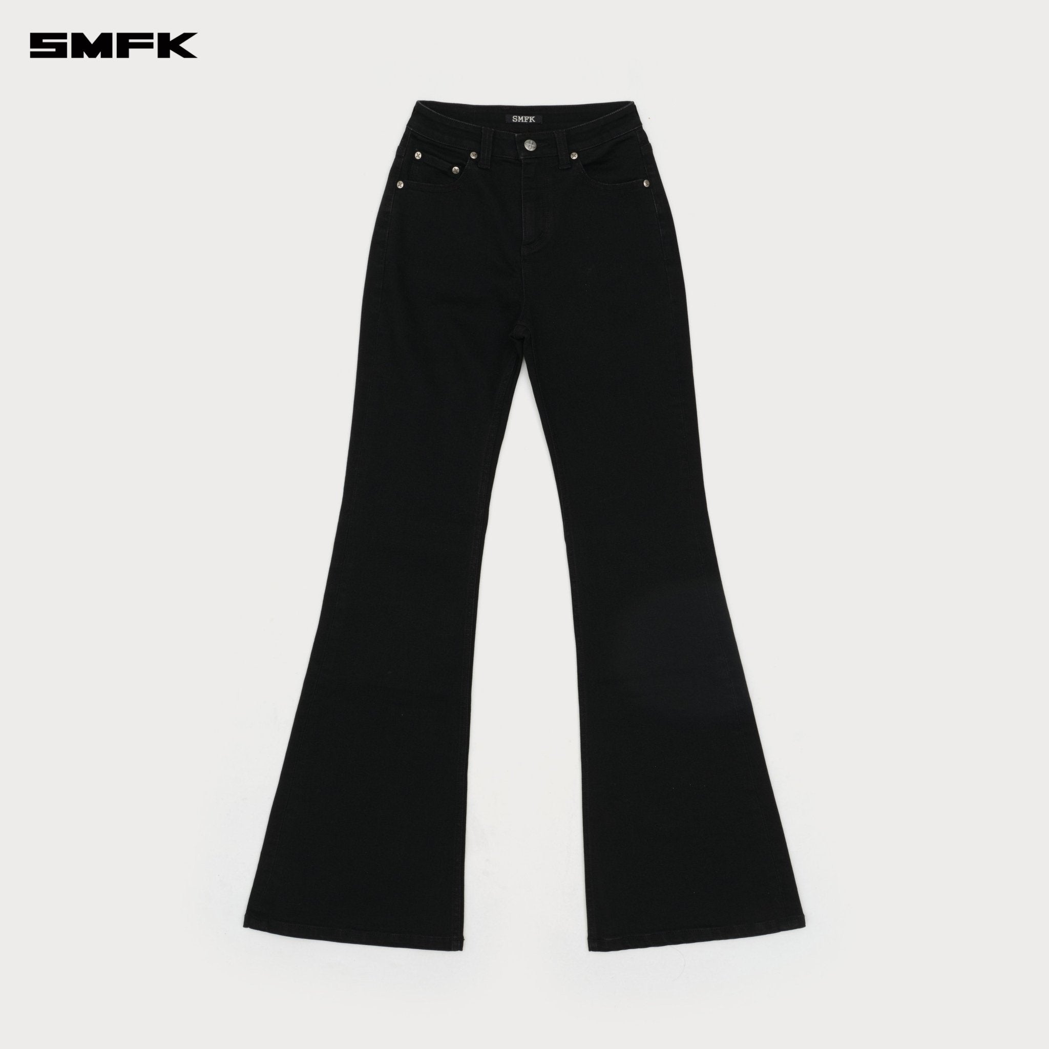 SMFK Compass Cross Classic Flared Jeans In Black | MADAX