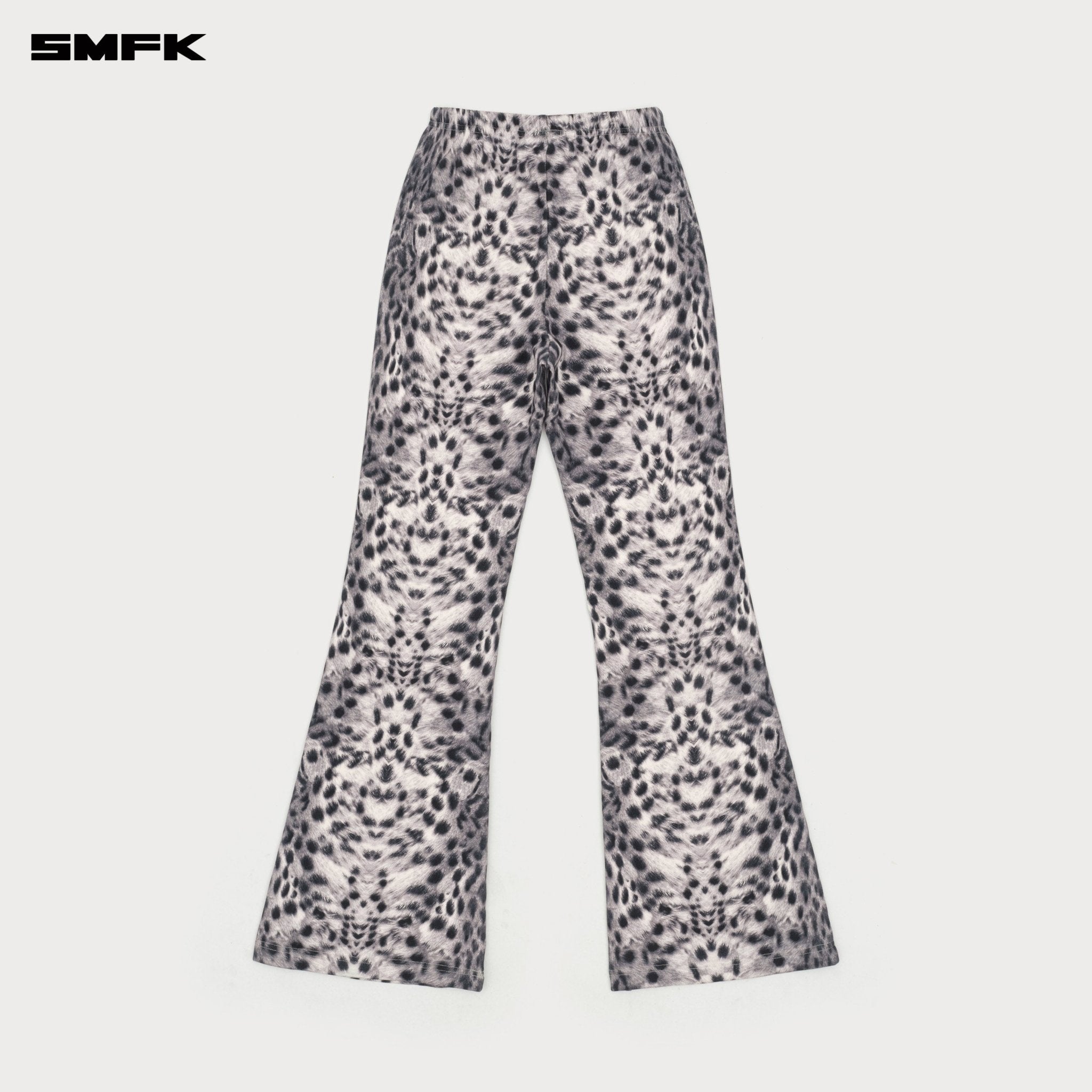 SMFK Compass Cross Classic Flared Sweatpants In White Leopard | MADAX
