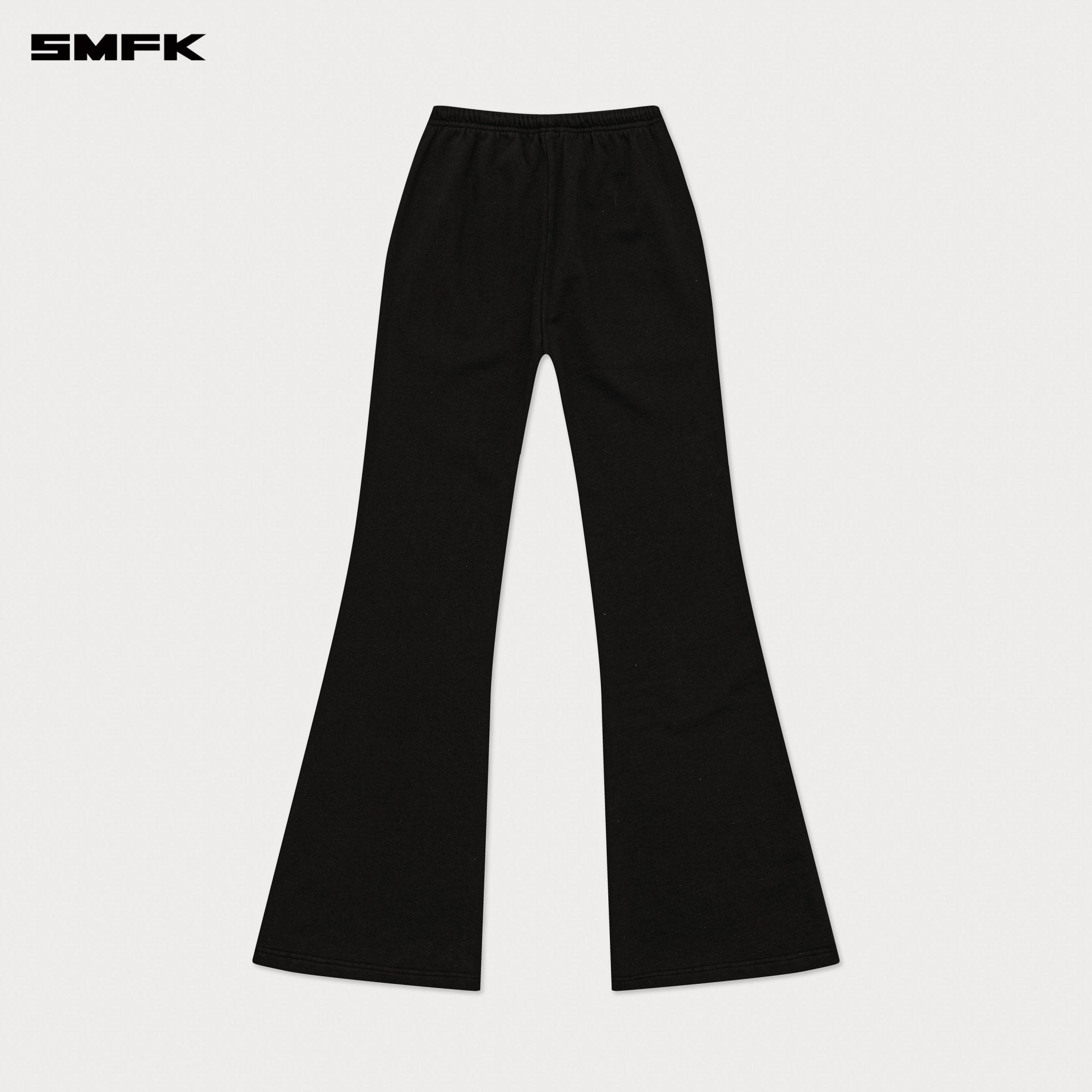 SMFK Compass Cross Classic Flared Track Pants In Black | MADAX