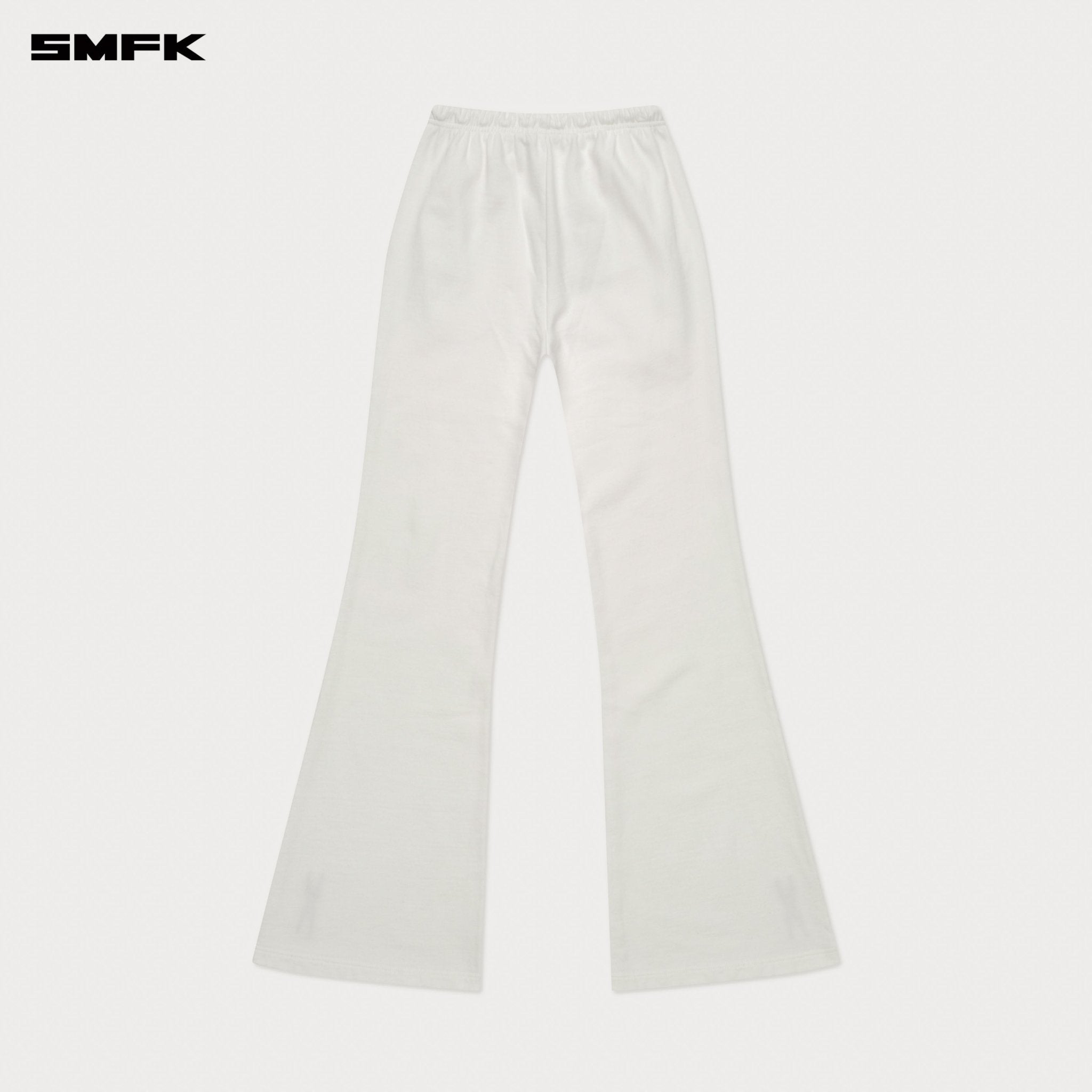 SMFK Compass Cross Classic Flared Track Pants In White | MADAX
