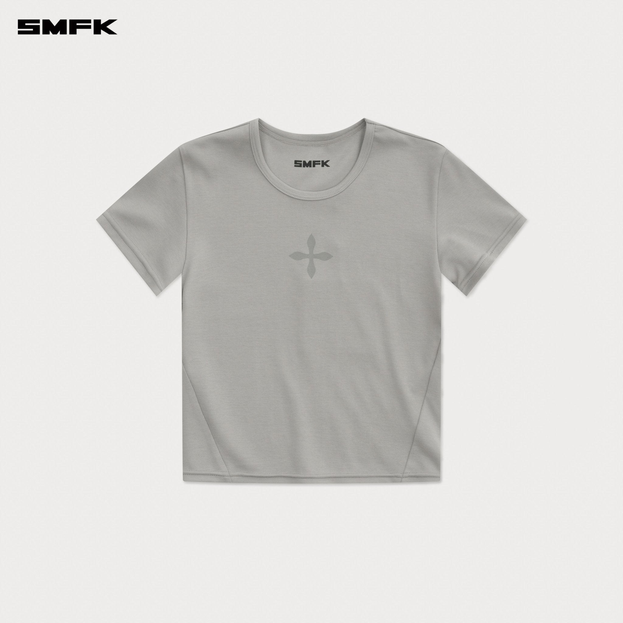 SMFK Compass Cross Classic Sports Tight Tee In Grey | MADAX
