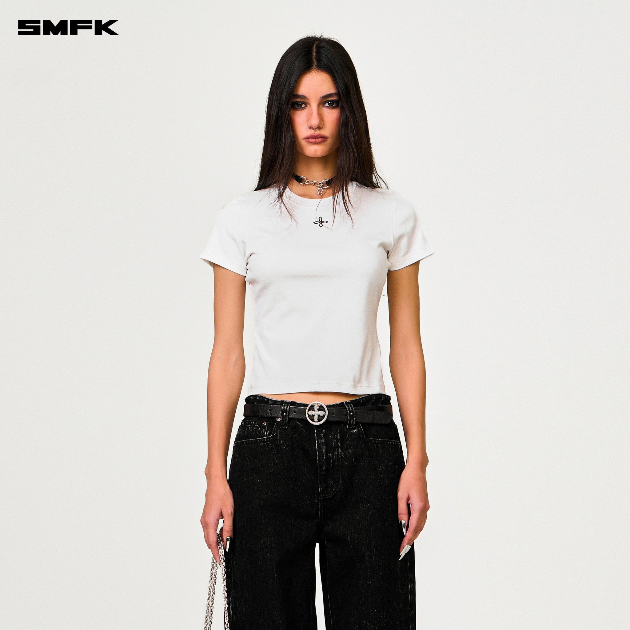 SMFK Compass Cross Classic Wide - Leg Jeans In Black | MADAX
