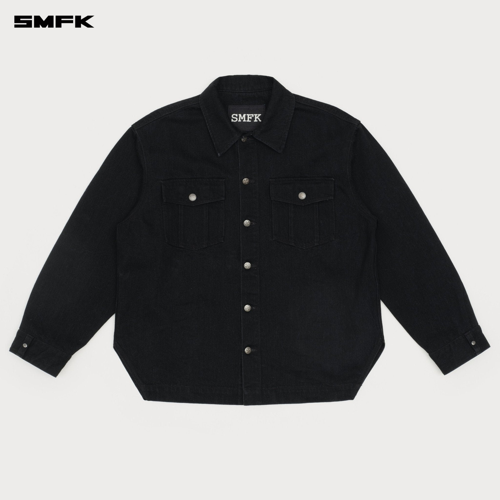 SMFK Compass Cross Classic Wilderness Denim Shirt In Black | MADAX