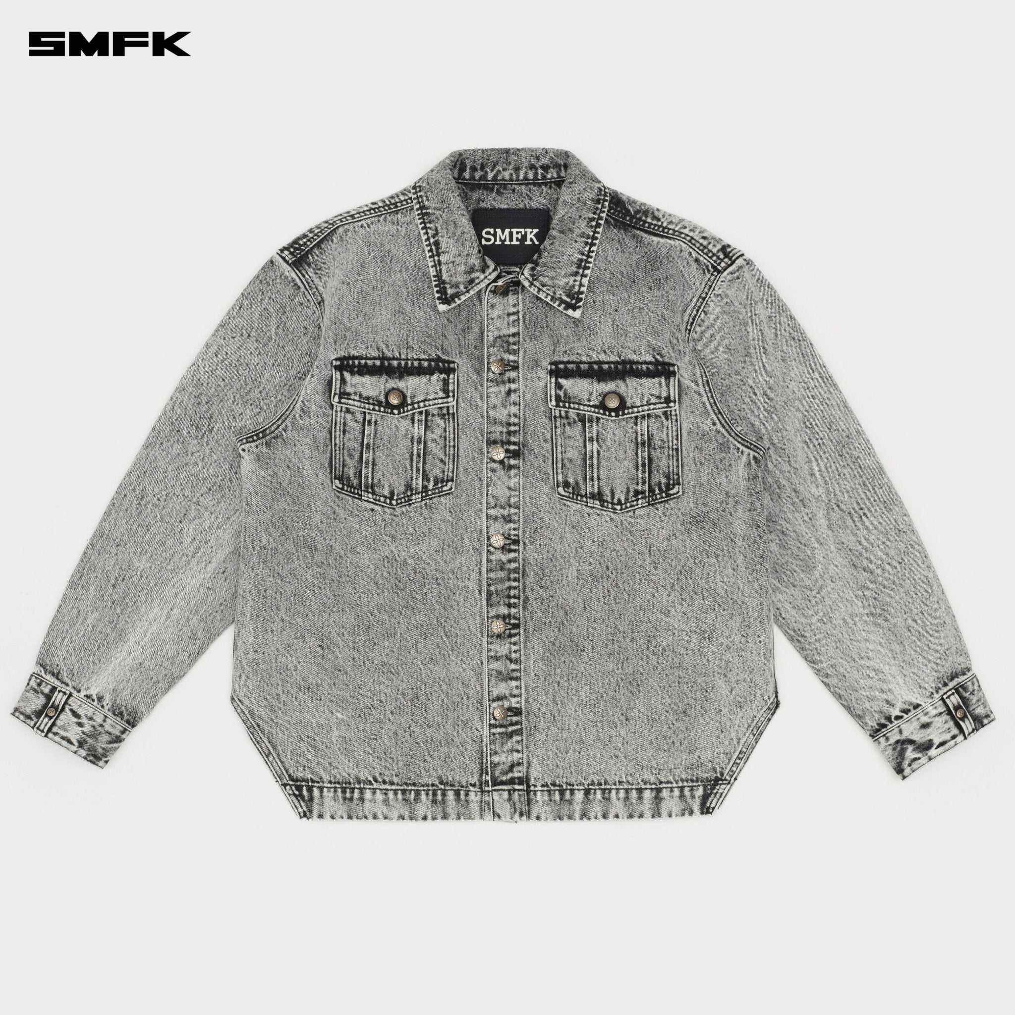 SMFK Compass Cross Classic Wilderness Denim Shirt In Gray | MADAX