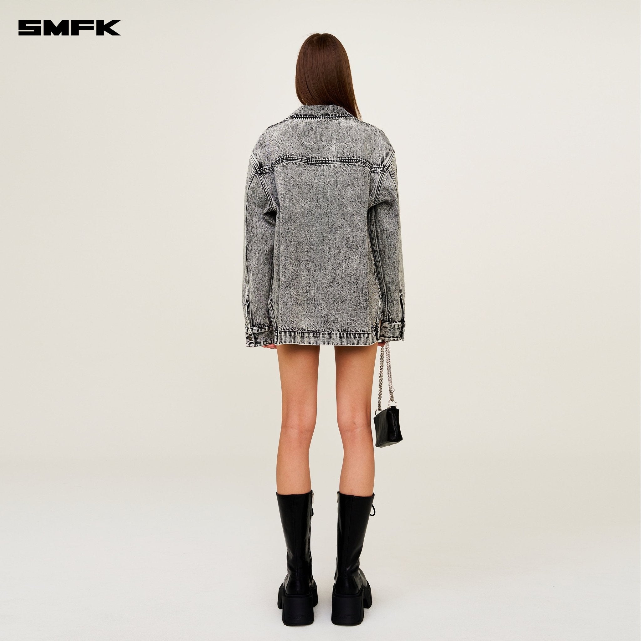 SMFK Compass Cross Classic Wilderness Denim Shirt In Gray | MADAX