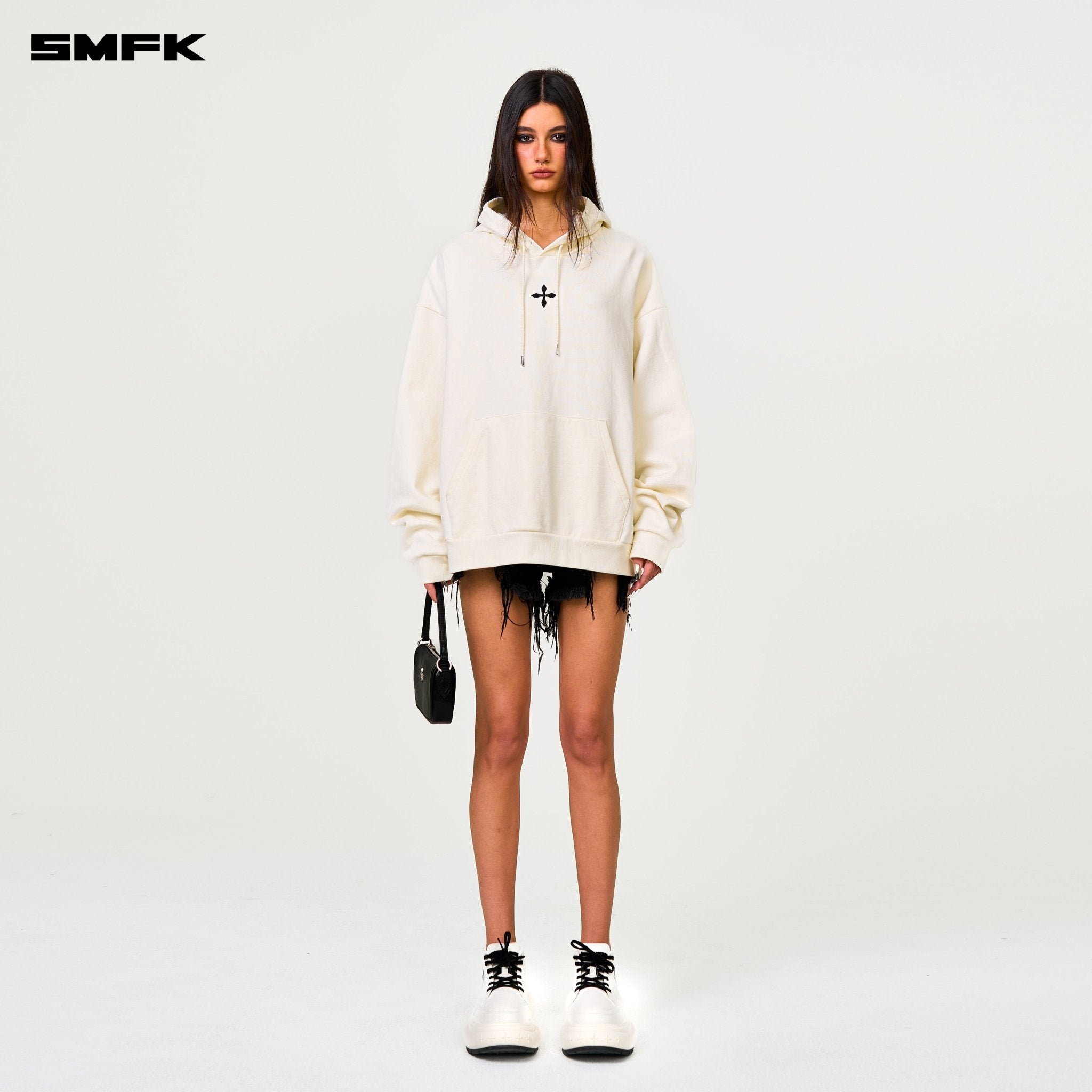 SMFK Compass Cross External 1st Generation Hoodie In White | MADAX