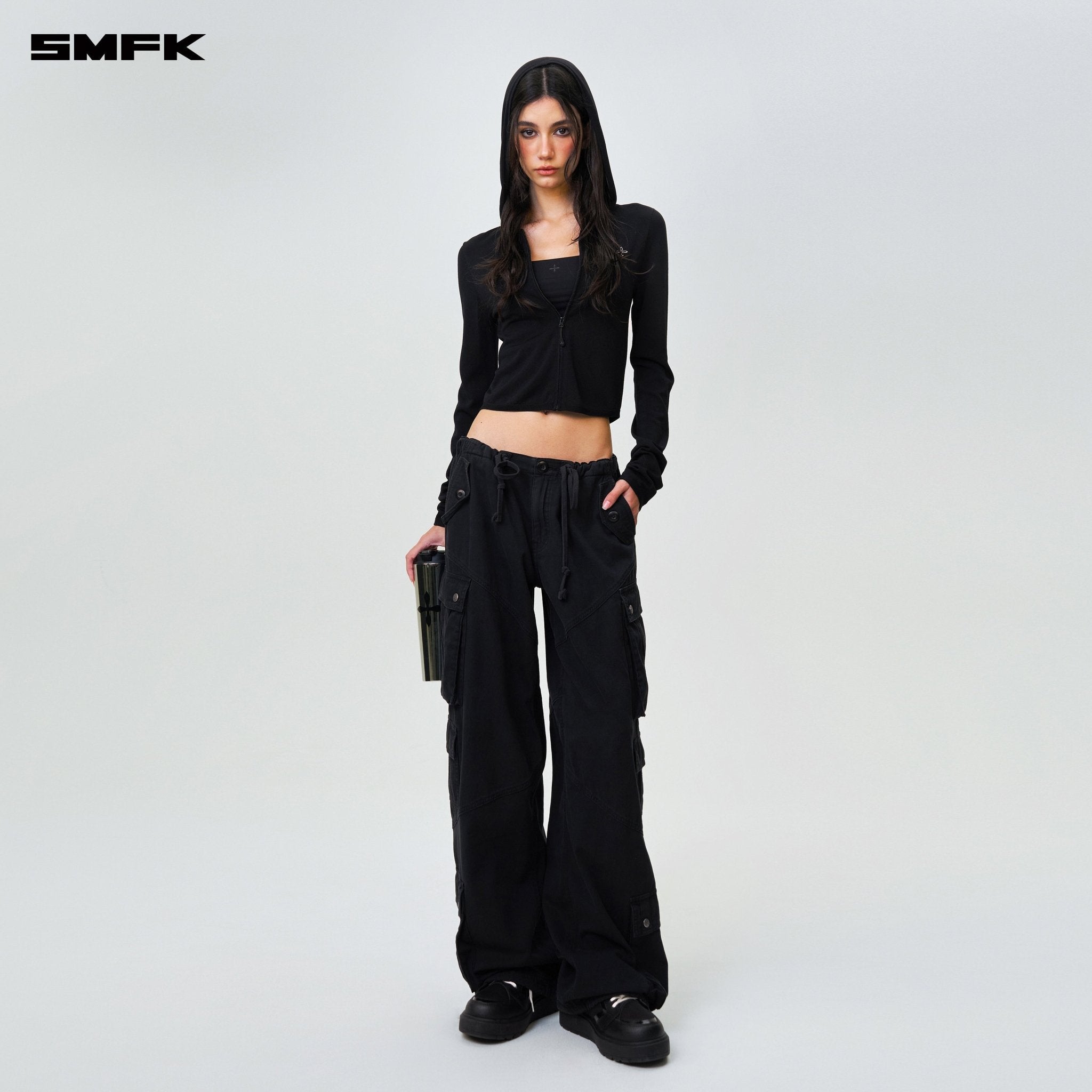 SMFK Compass Cyber Tarpan Retro Paratrooper Pants Black | MADAX