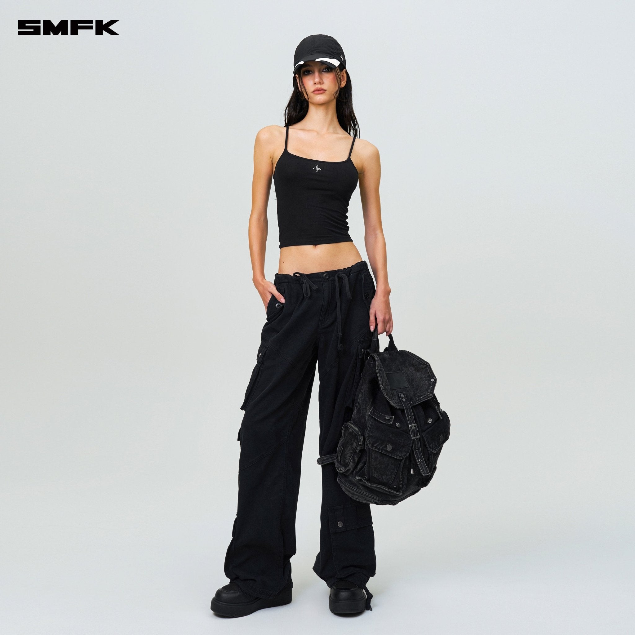 SMFK Compass Cyber Tarpan Retro Paratrooper Pants Black | MADAX