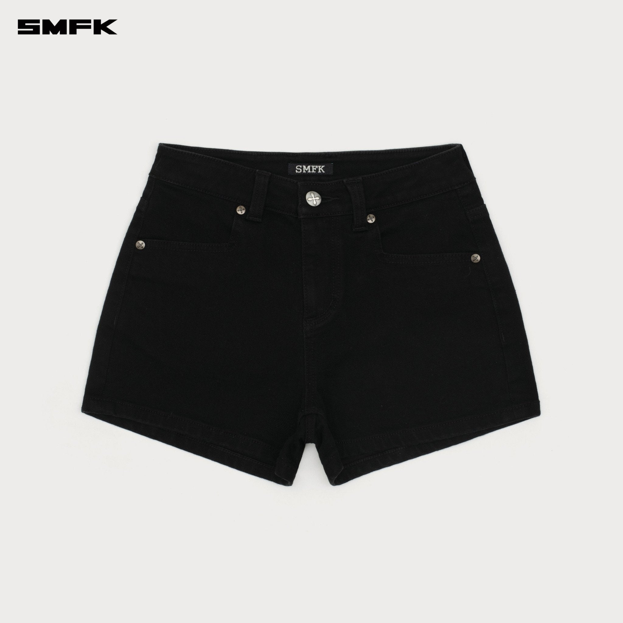 SMFK Compass Dancer Classic Denim Shorts In Black | MADAX