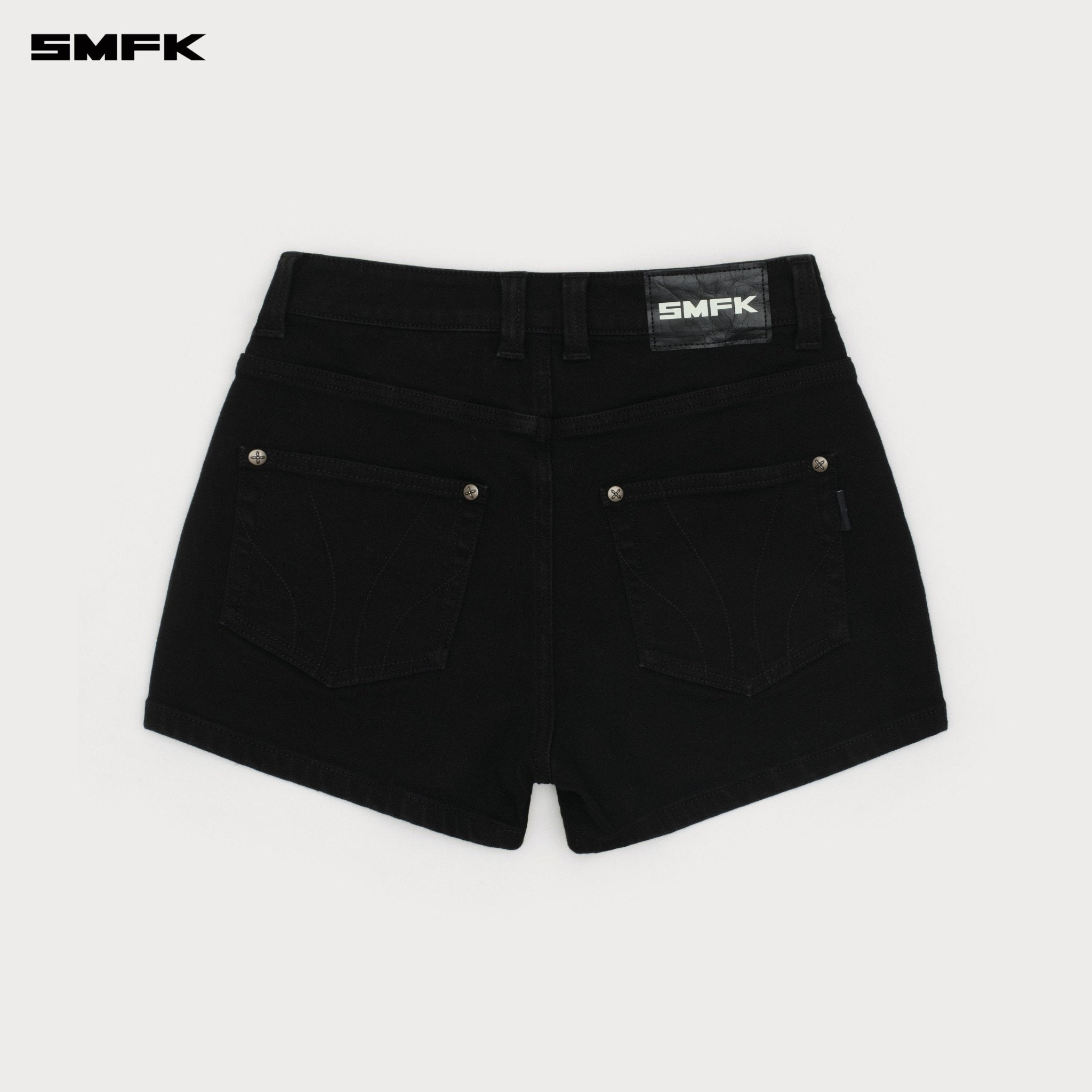 SMFK Compass Dancer Classic Denim Shorts In Black | MADAX
