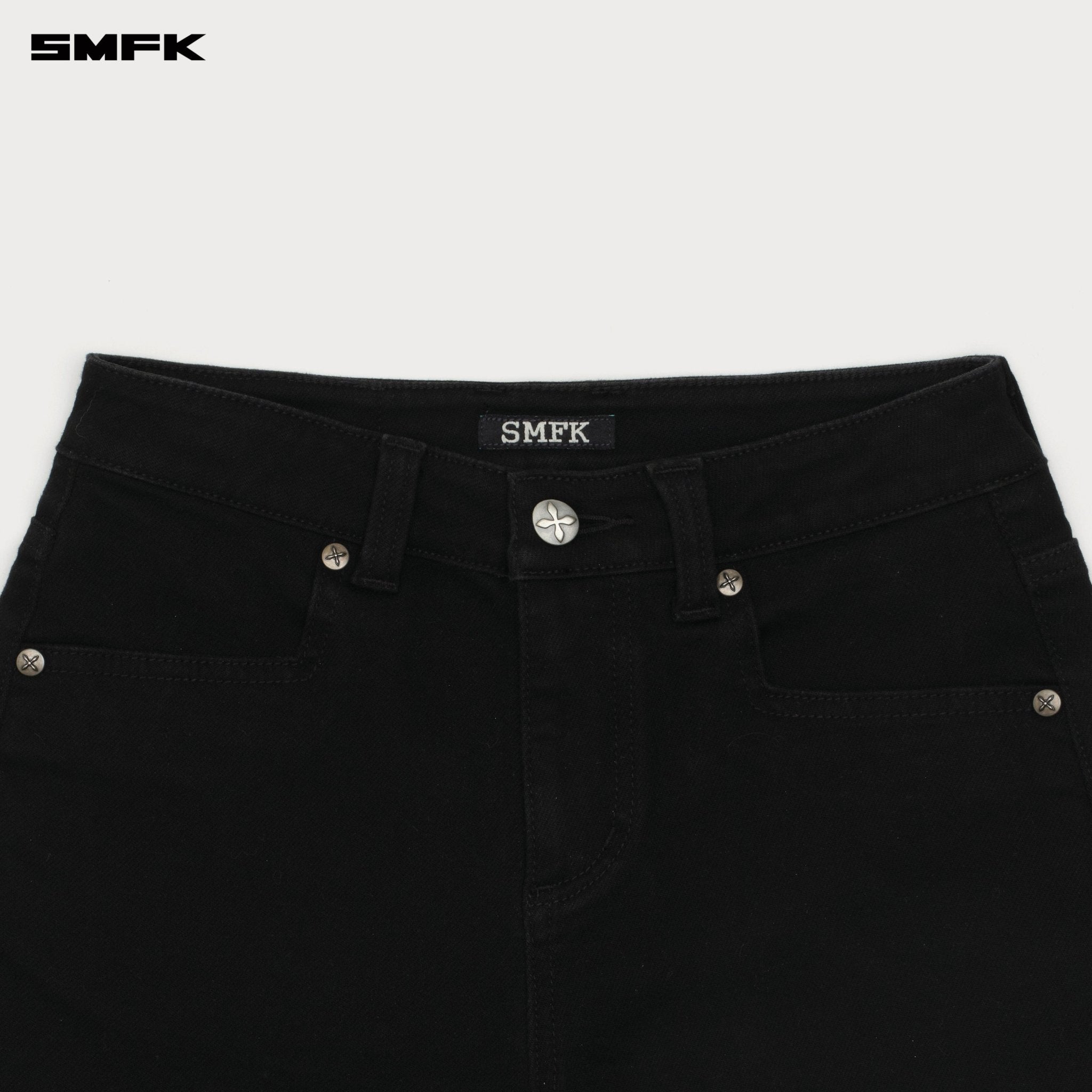 SMFK Compass Dancer Classic Denim Shorts In Black | MADAX