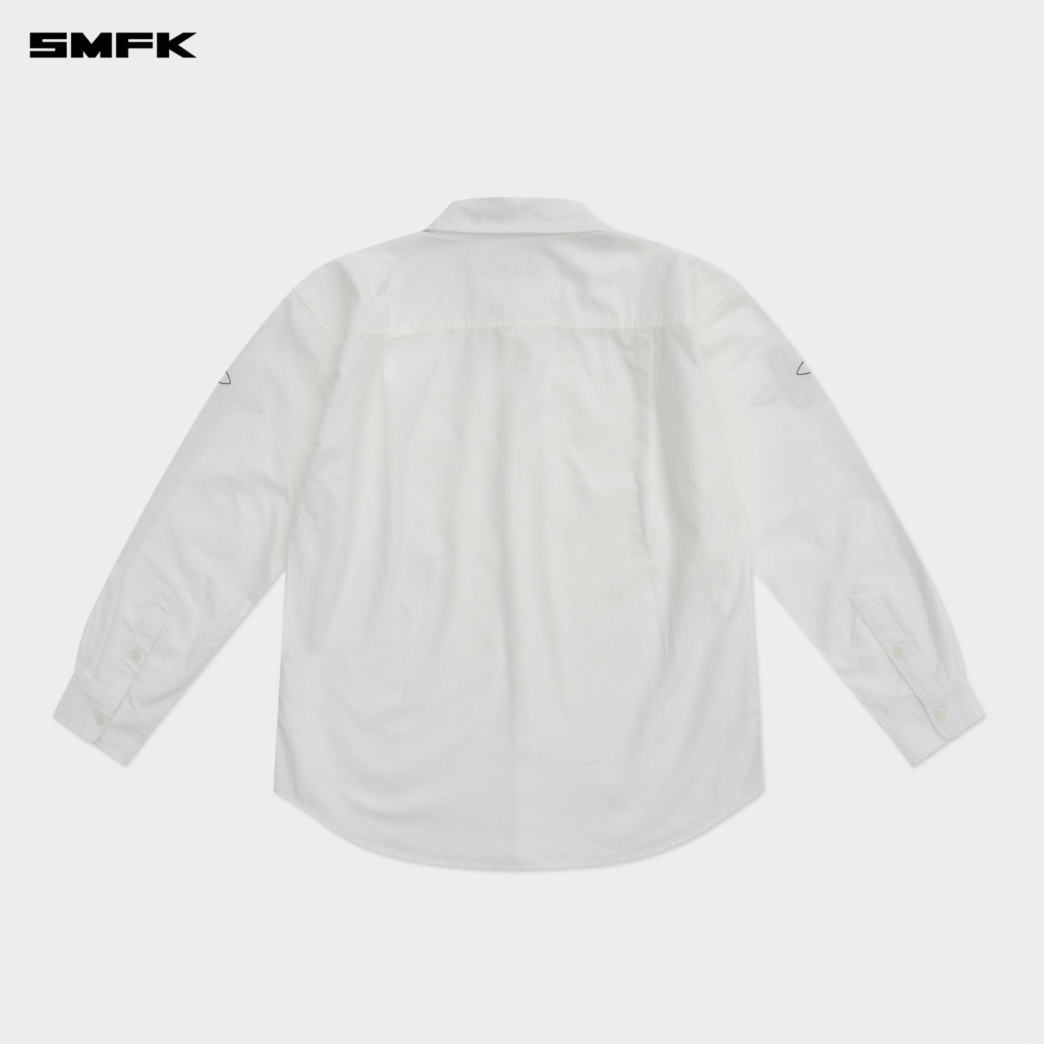 SMFK Compass Designer Oversize Shirt In White | MADAX