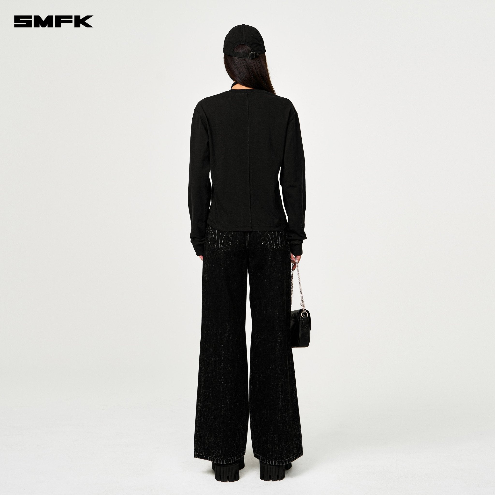 SMFK Compass Designer Sweatshirt In Black | MADAX