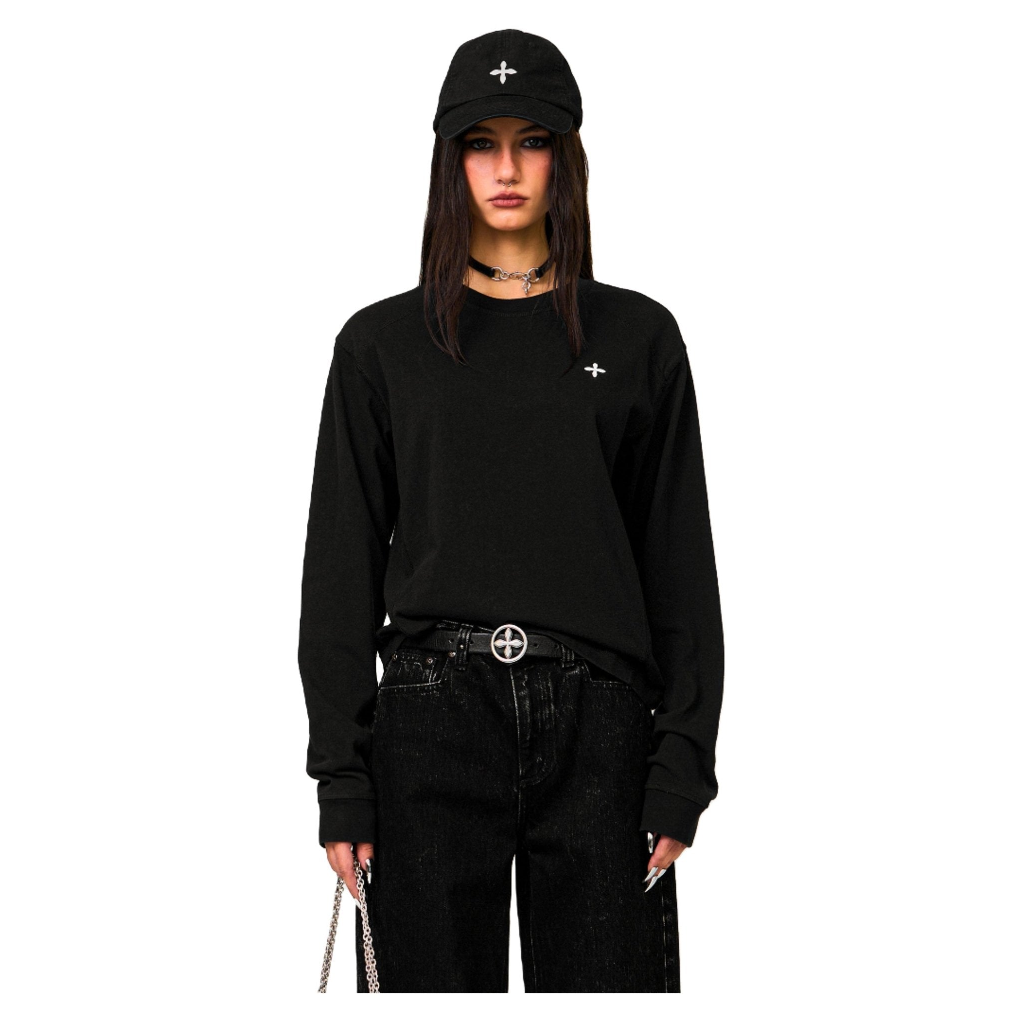 SMFK Compass Designer Sweatshirt In Black | MADAX