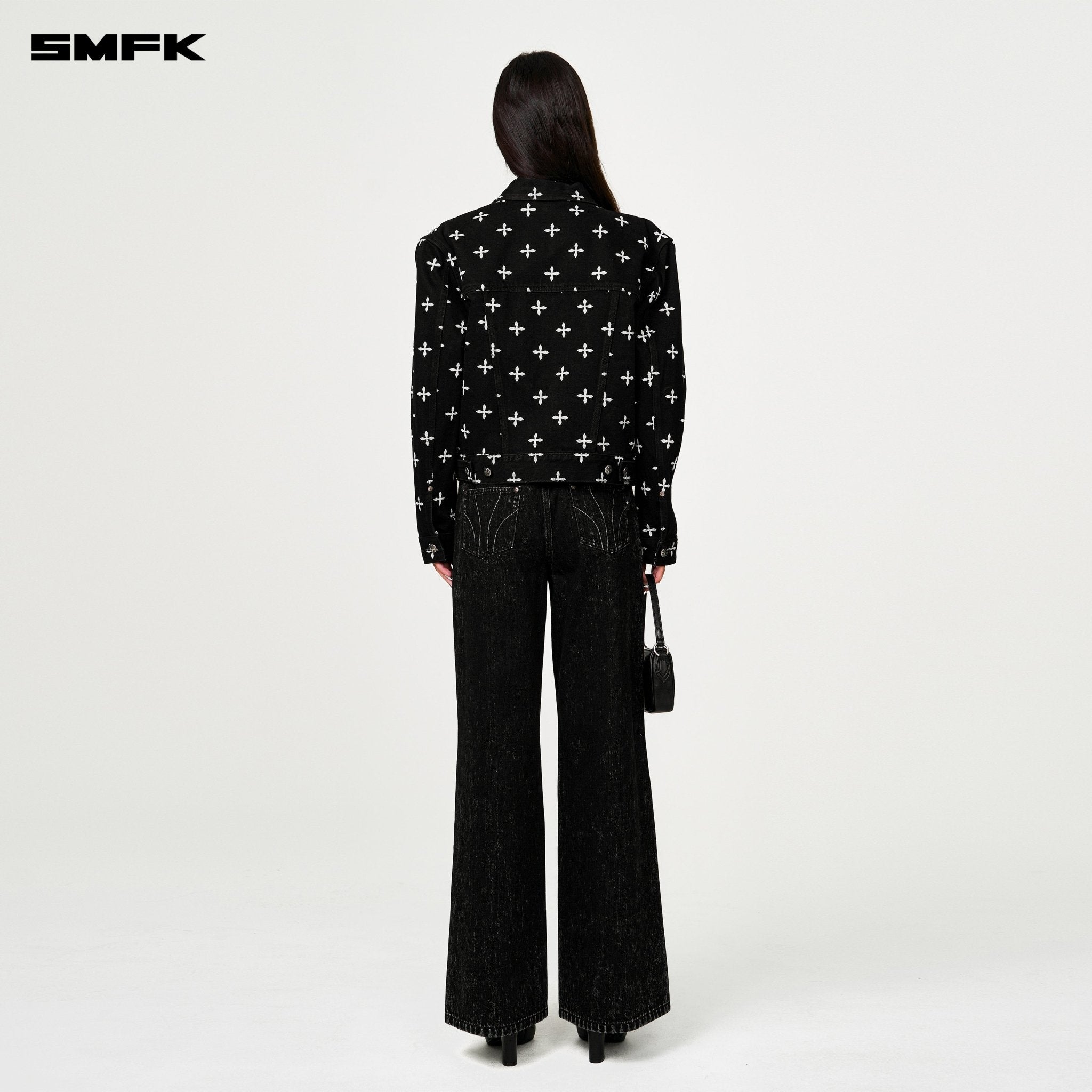 SMFK Compass Garden Denim Jacket In Black | MADAX