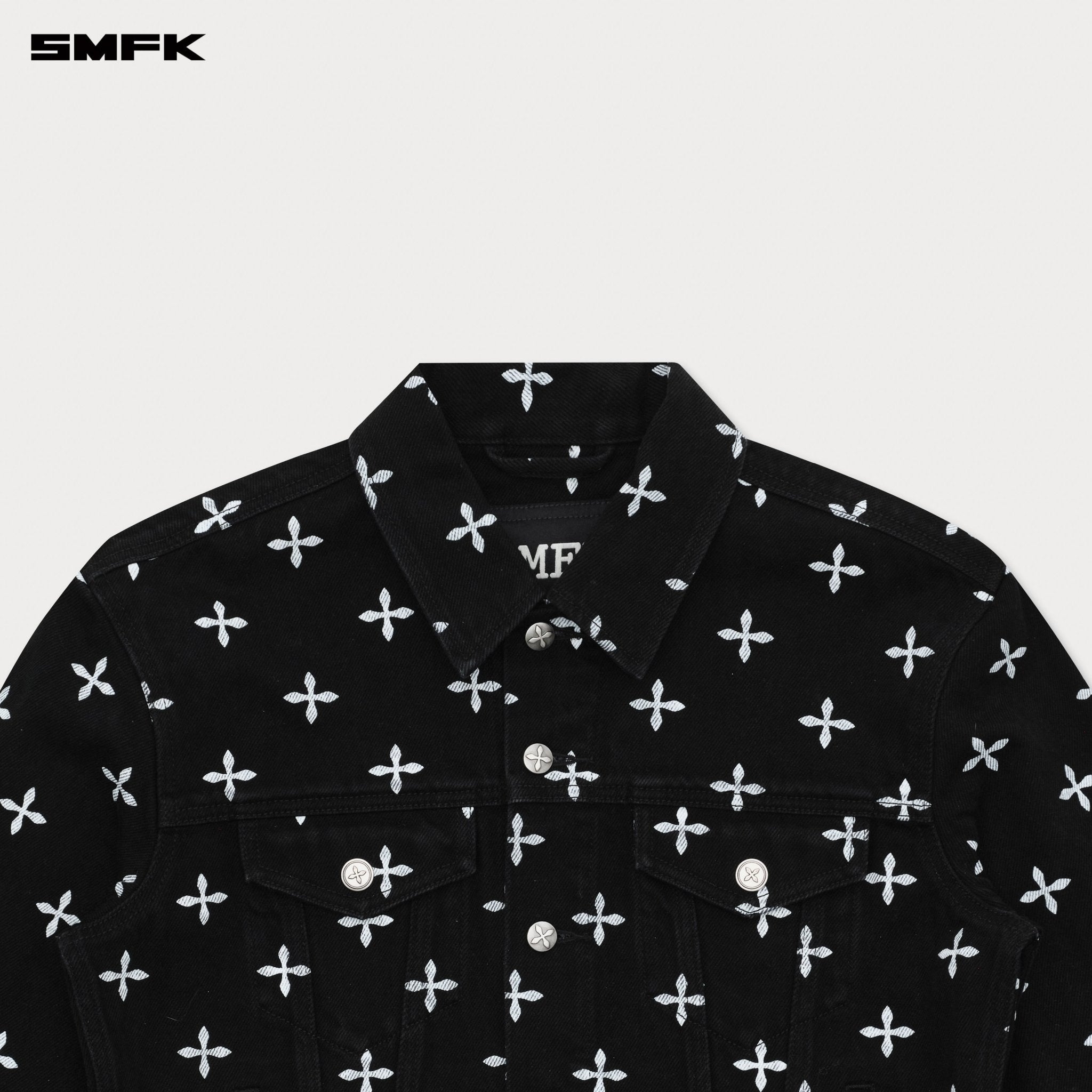 SMFK Compass Garden Denim Jacket In Black | MADAX