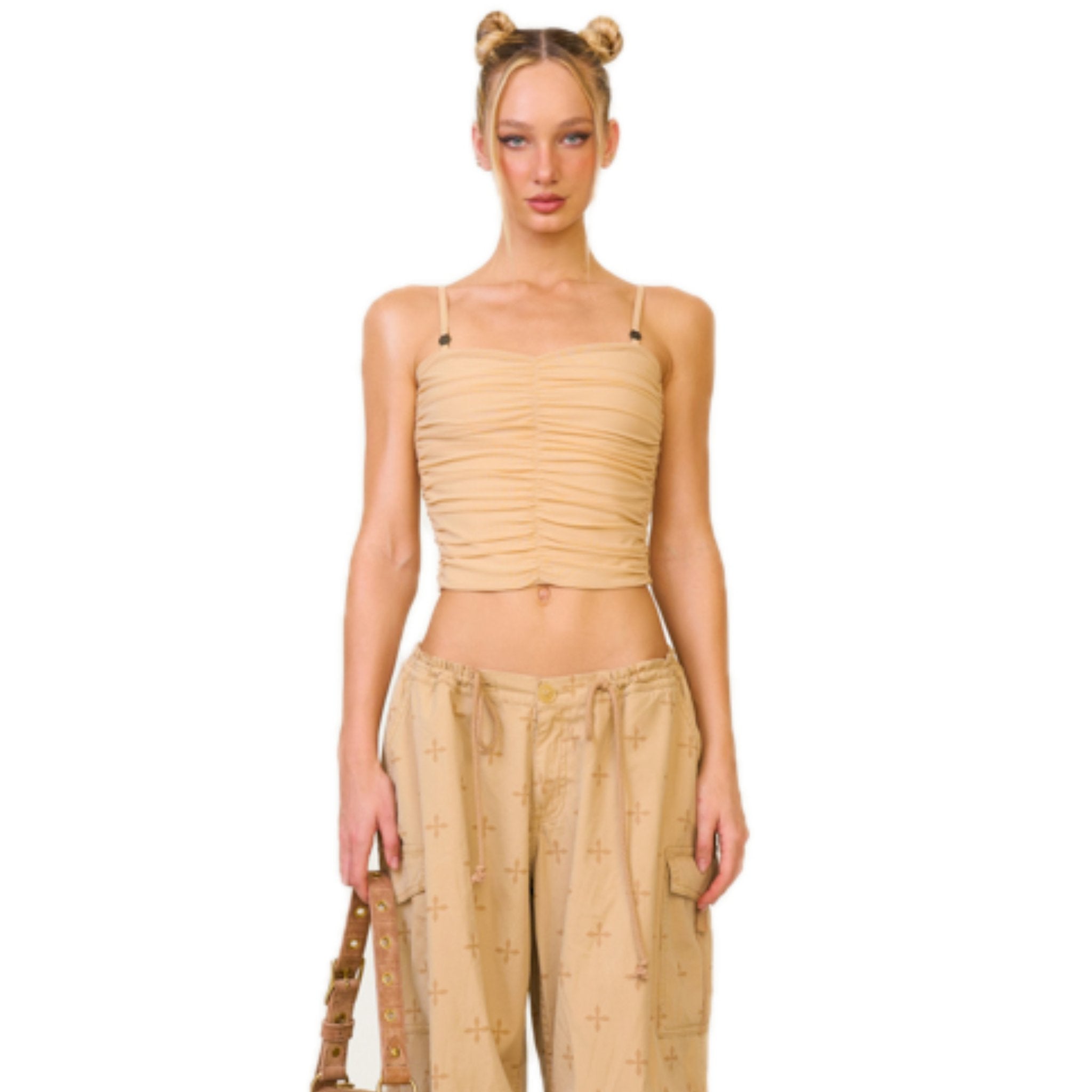 SMFK Compass Garden Saro Vest Top Nude | MADA IN CHINA